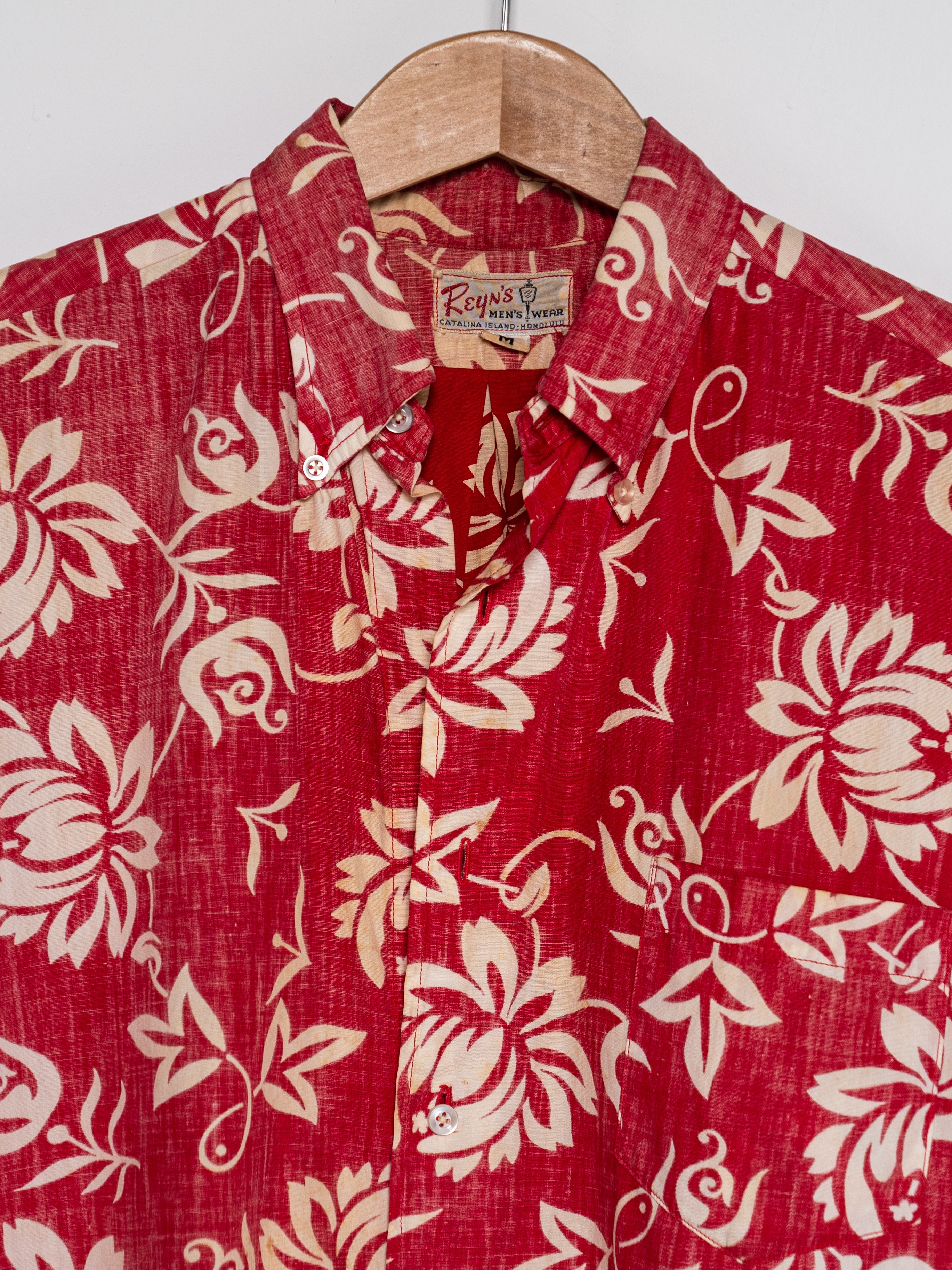 Reyn Spooner 1962 CLASSIC PAREAU ALOHA SHIRT in RED