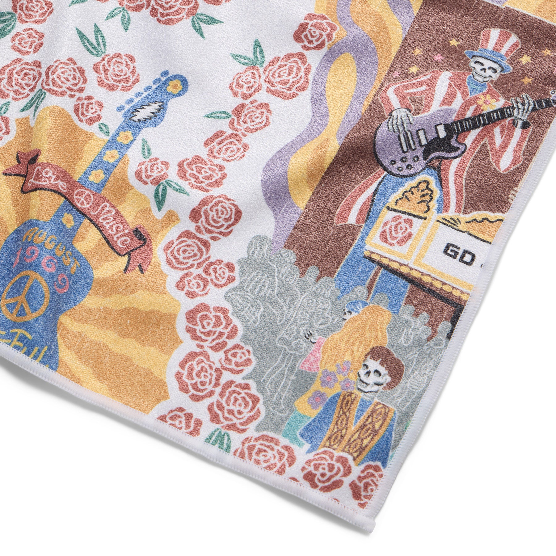 Reyn Spooner SLOWTIDE GRATEFUL DEAD LEGENDARY SHOWS TOWEL in WHITE