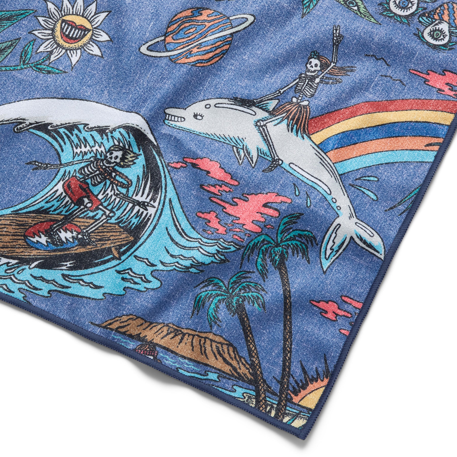Reyn Spooner SLOWTIDE GRATEFUL DEAD "FAR OUT" TOWEL in BLUE HORIZON