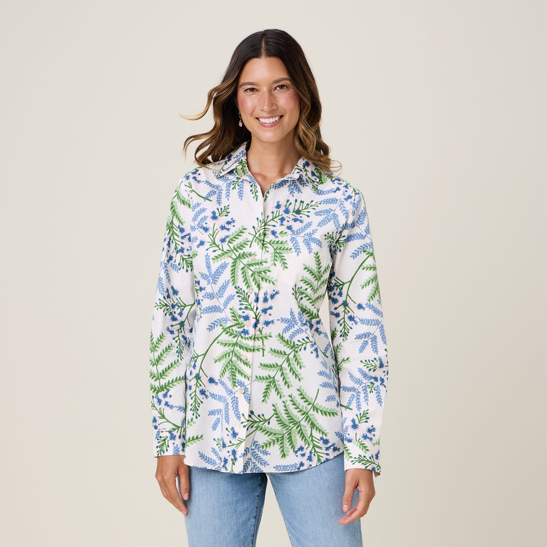 Reyn Spooner 'OHAI ALI'I ASTRID TOP in OFF WHITE