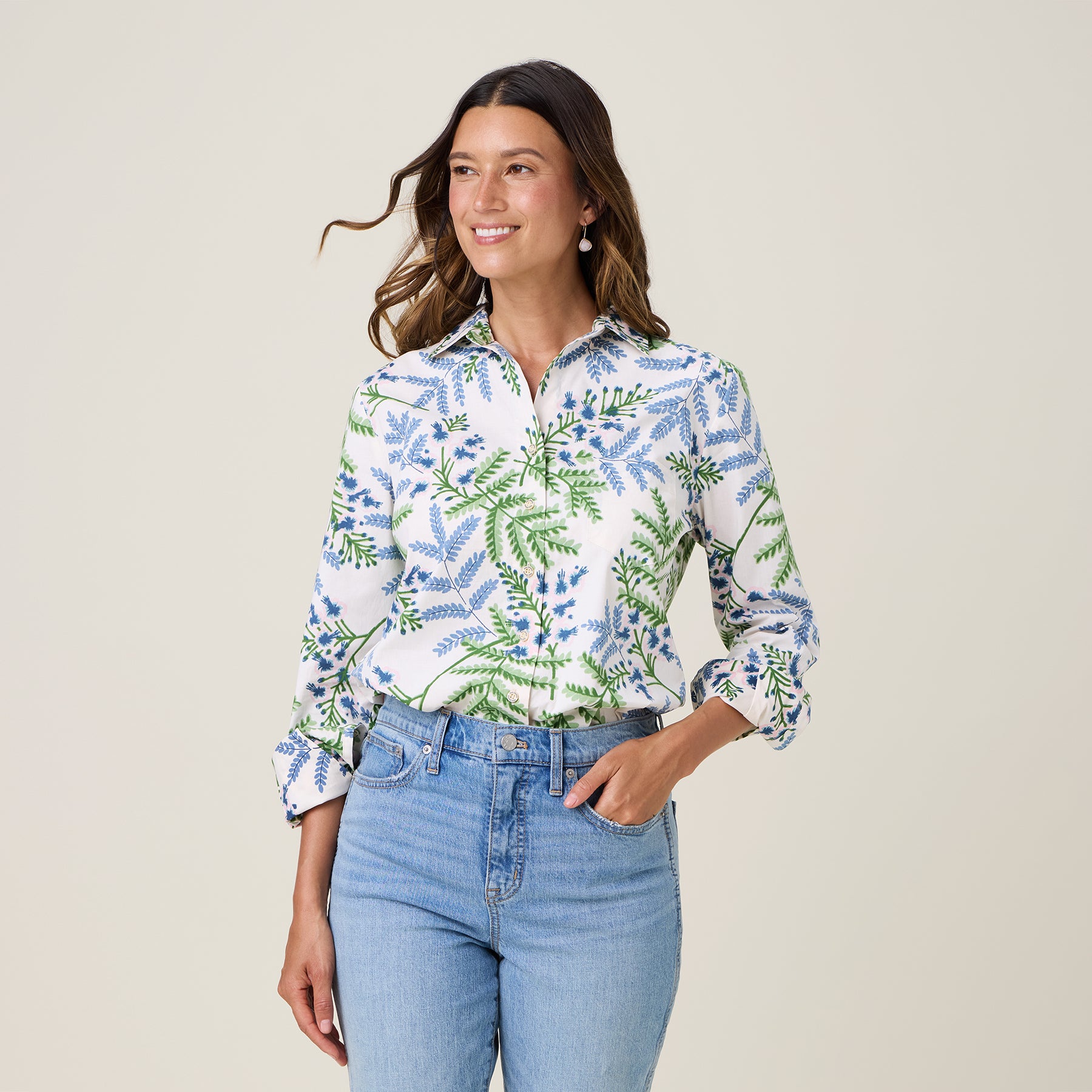 Reyn Spooner 'OHAI ALI'I ASTRID TOP in OFF WHITE