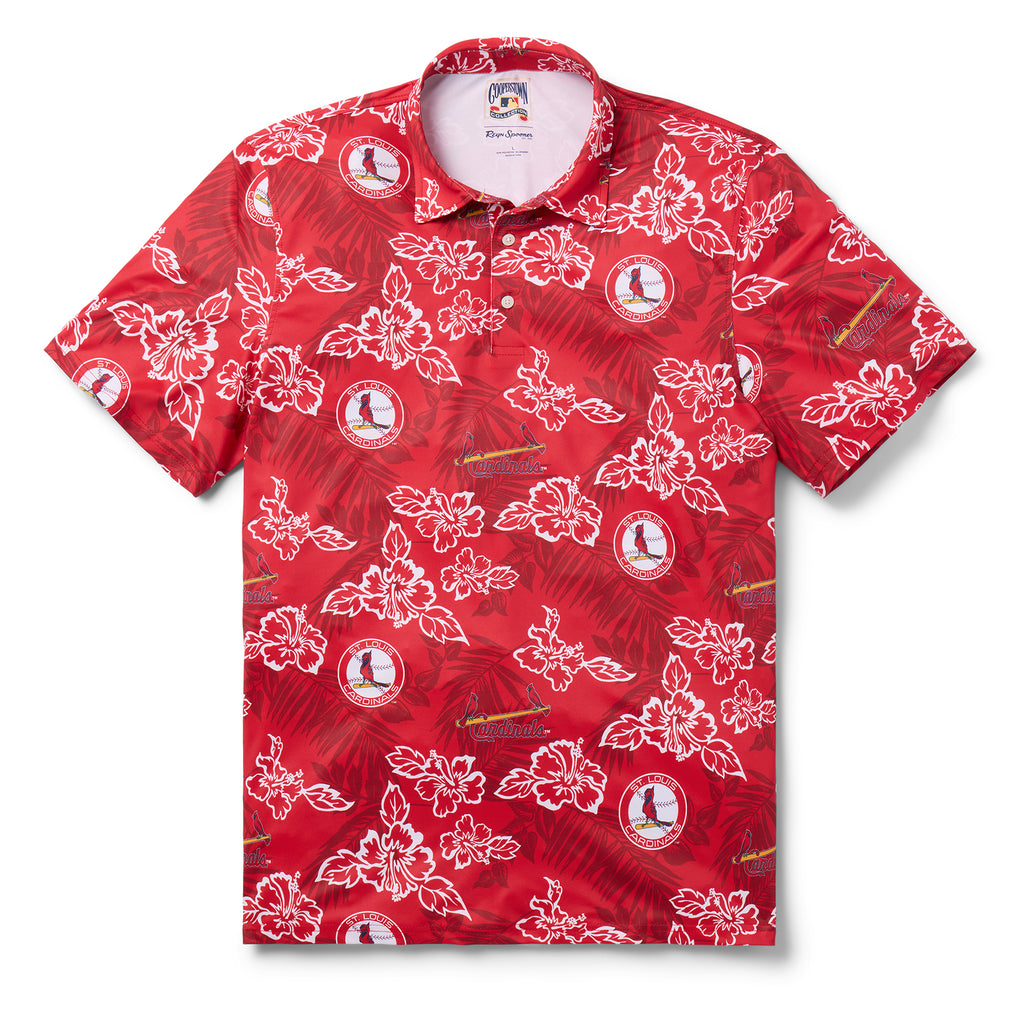 Reyn Spooner ST. LOUIS CARDINALS COOPERSTOWN PERFORMANCE POLO in RED