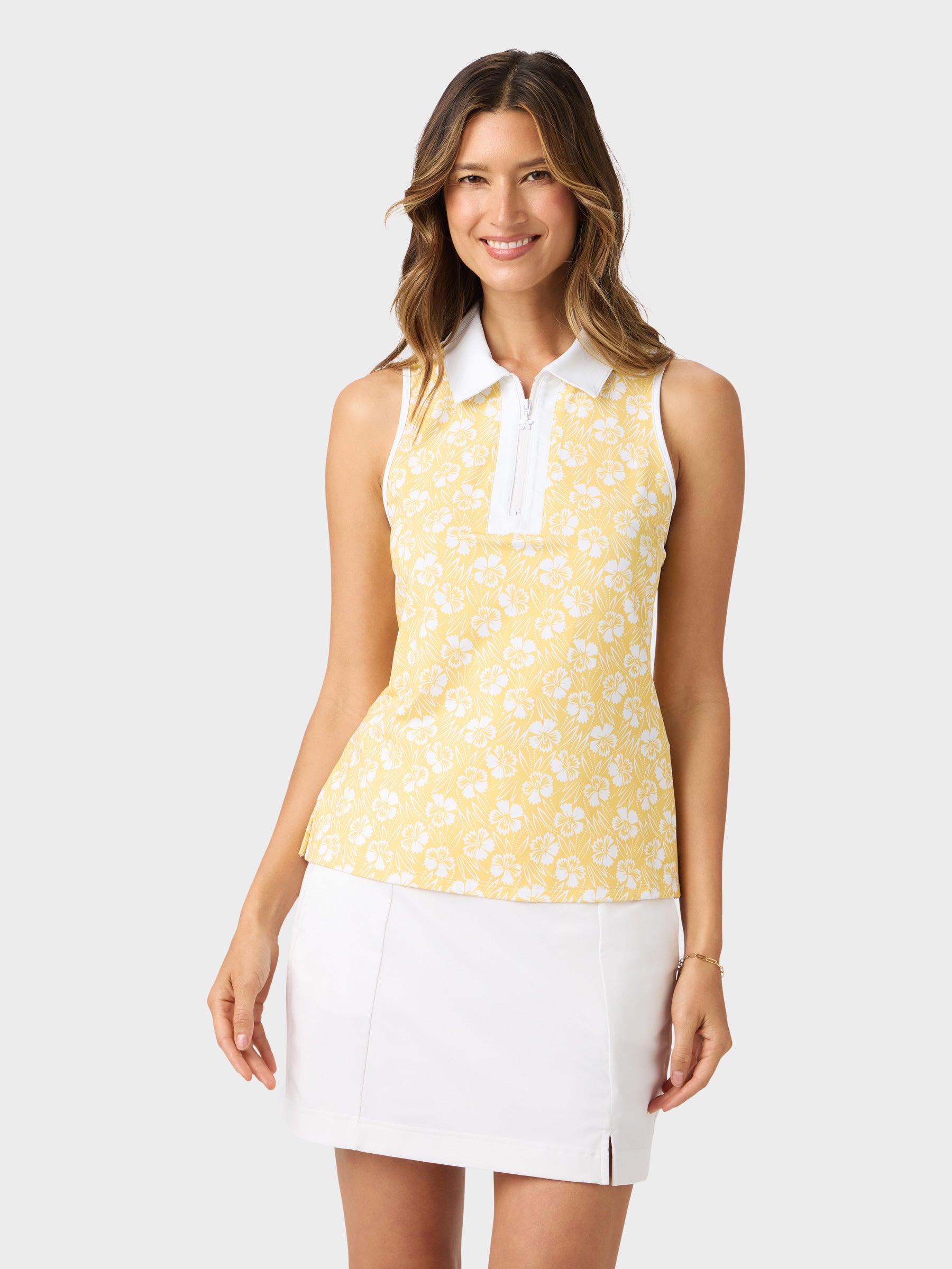 Reyn Spooner BLOSSOM HARMONY BLAKE TOP in YELLOW