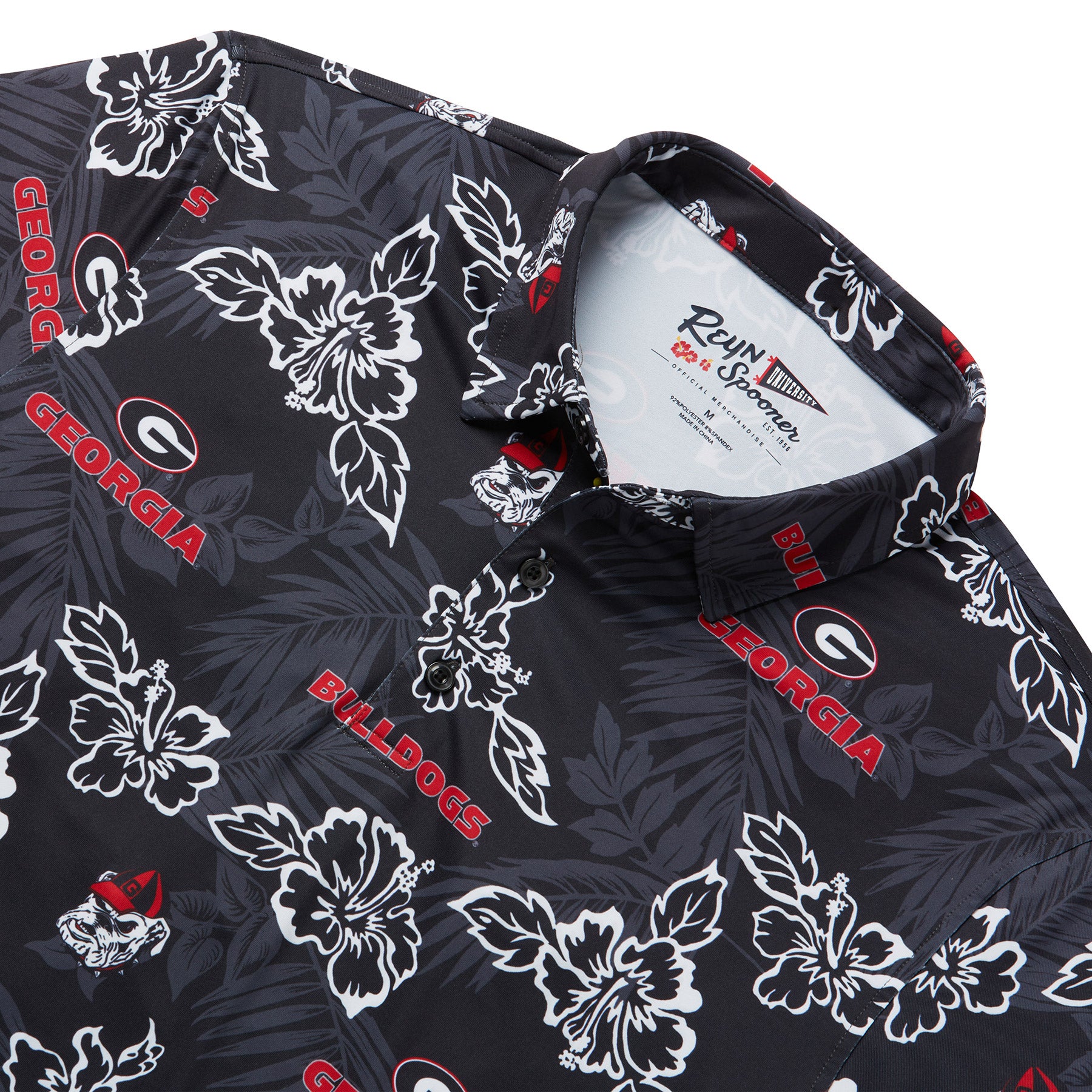 Reyn Spooner UNIVERSITY OF GEORGIA PUA PERFORMANCE POLO in BLACK