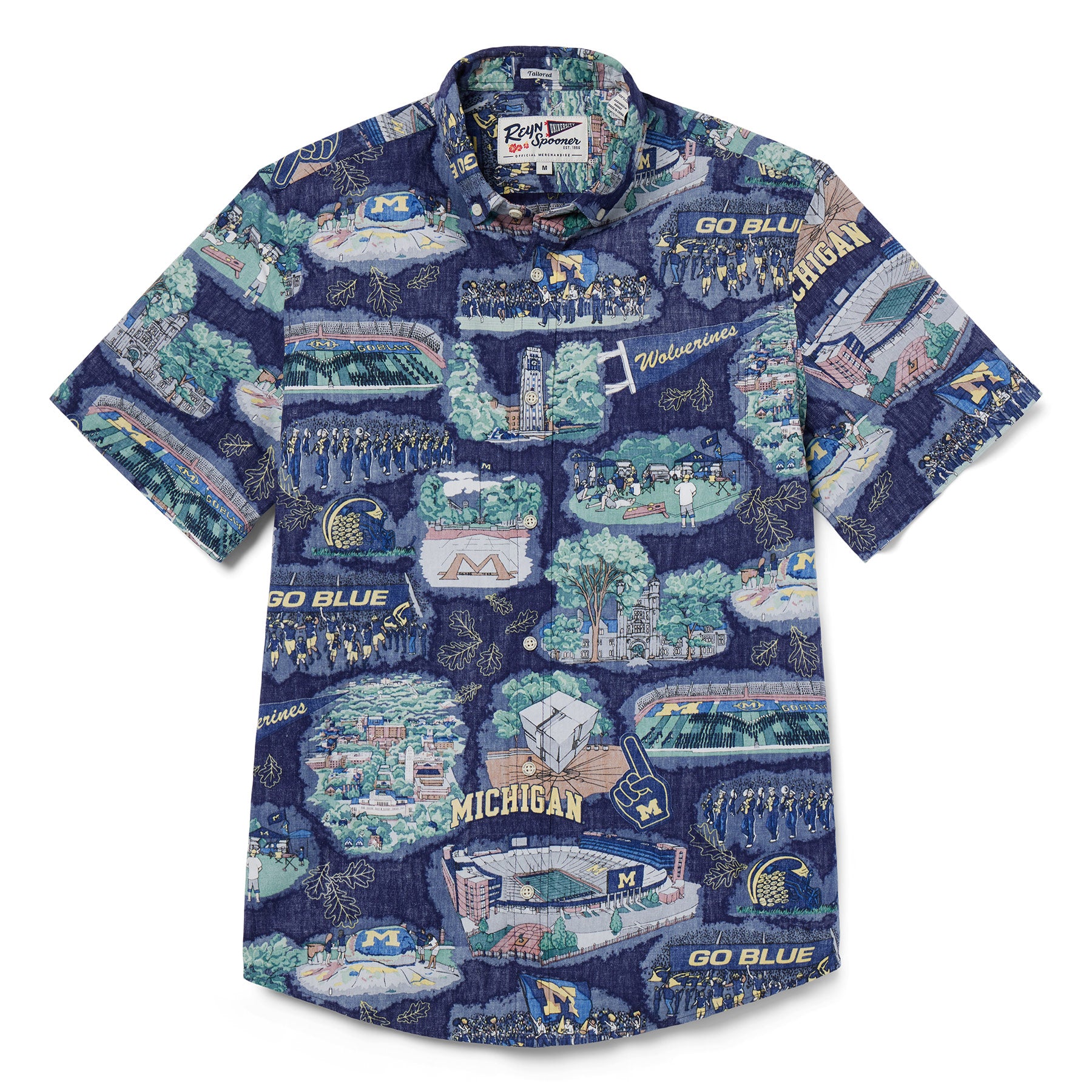 Reyn Spooner UNIVERSITY OF MICHIGAN SCENIC TAILORED in NAVY
