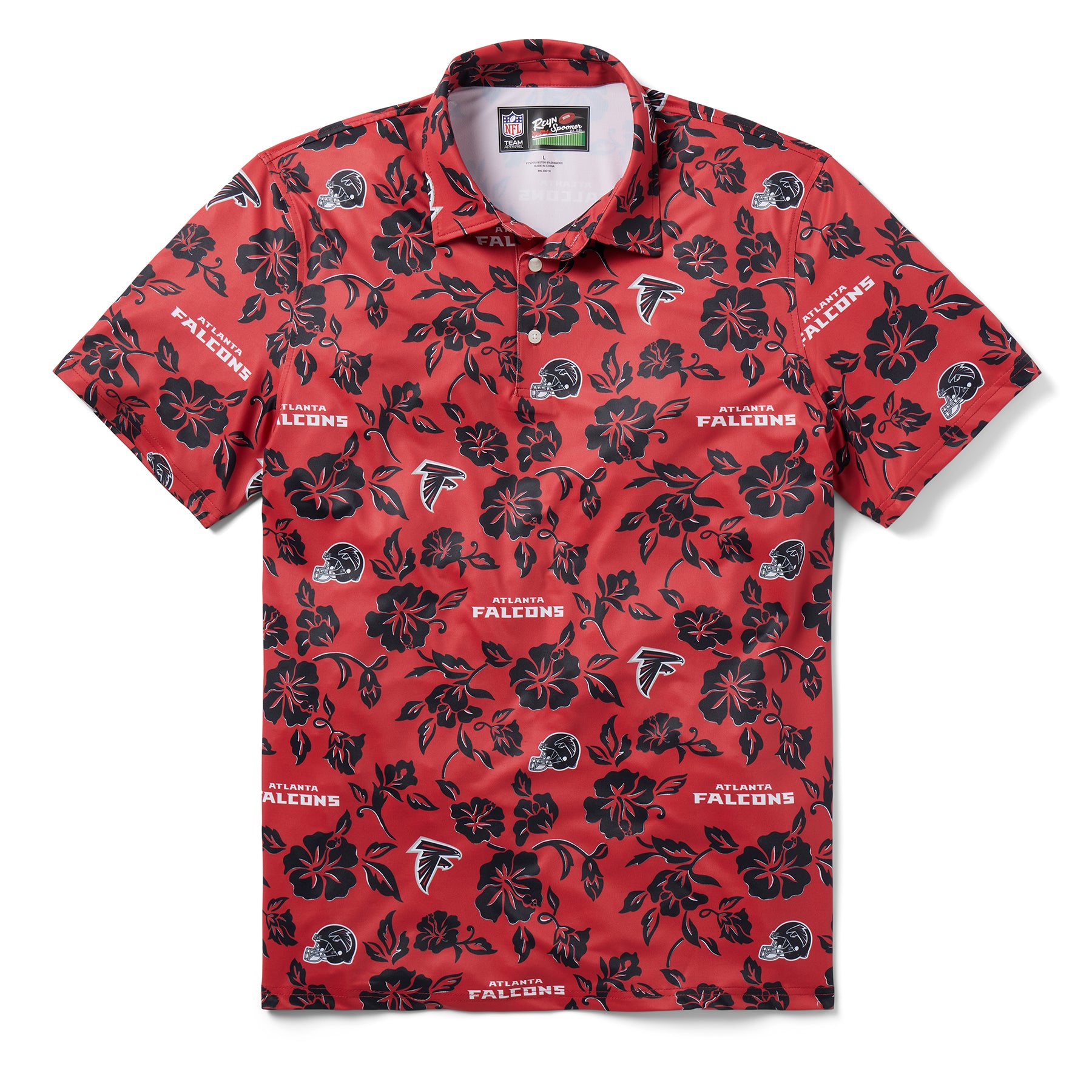 Reyn Spooner ATLANTA FALCONS PUA PERFORMANCE POLO in RED