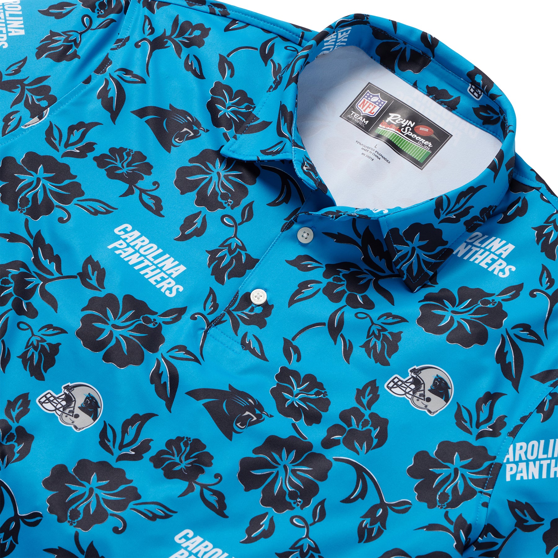 Reyn Spooner CAROLINA PANTHERS PUA PERFORMANCE POLO in BLUE