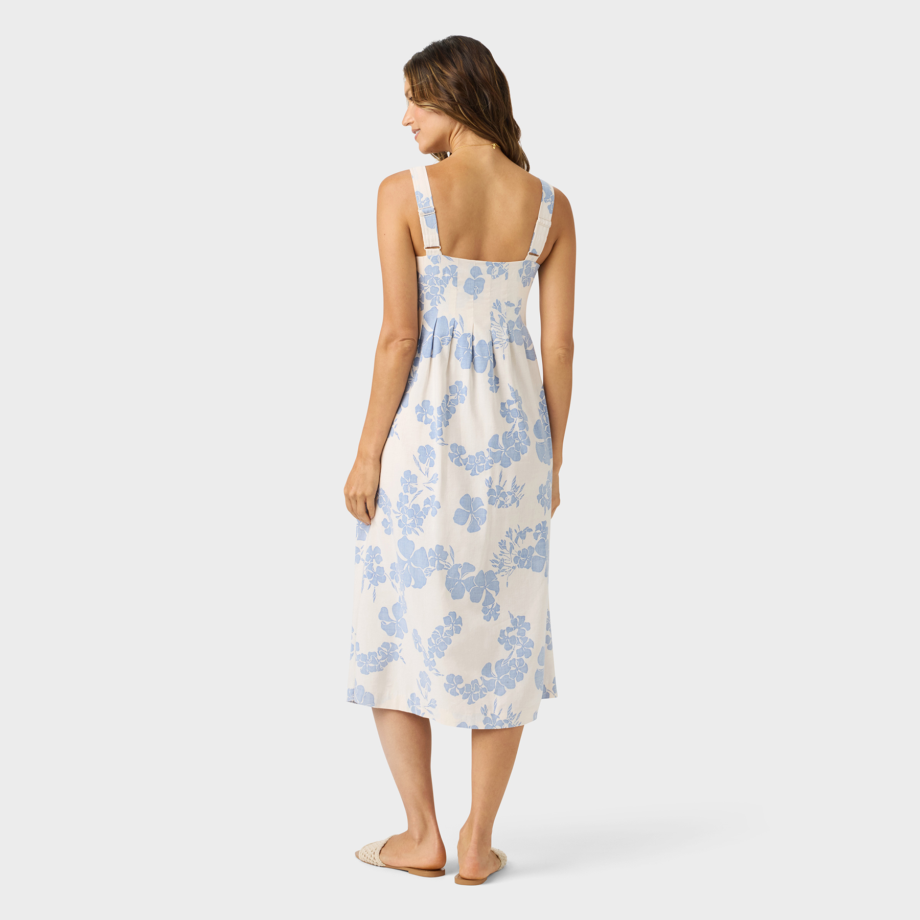 Reyn Spooner FRANJIPANI ELORA DRESS in OFF WHITE
