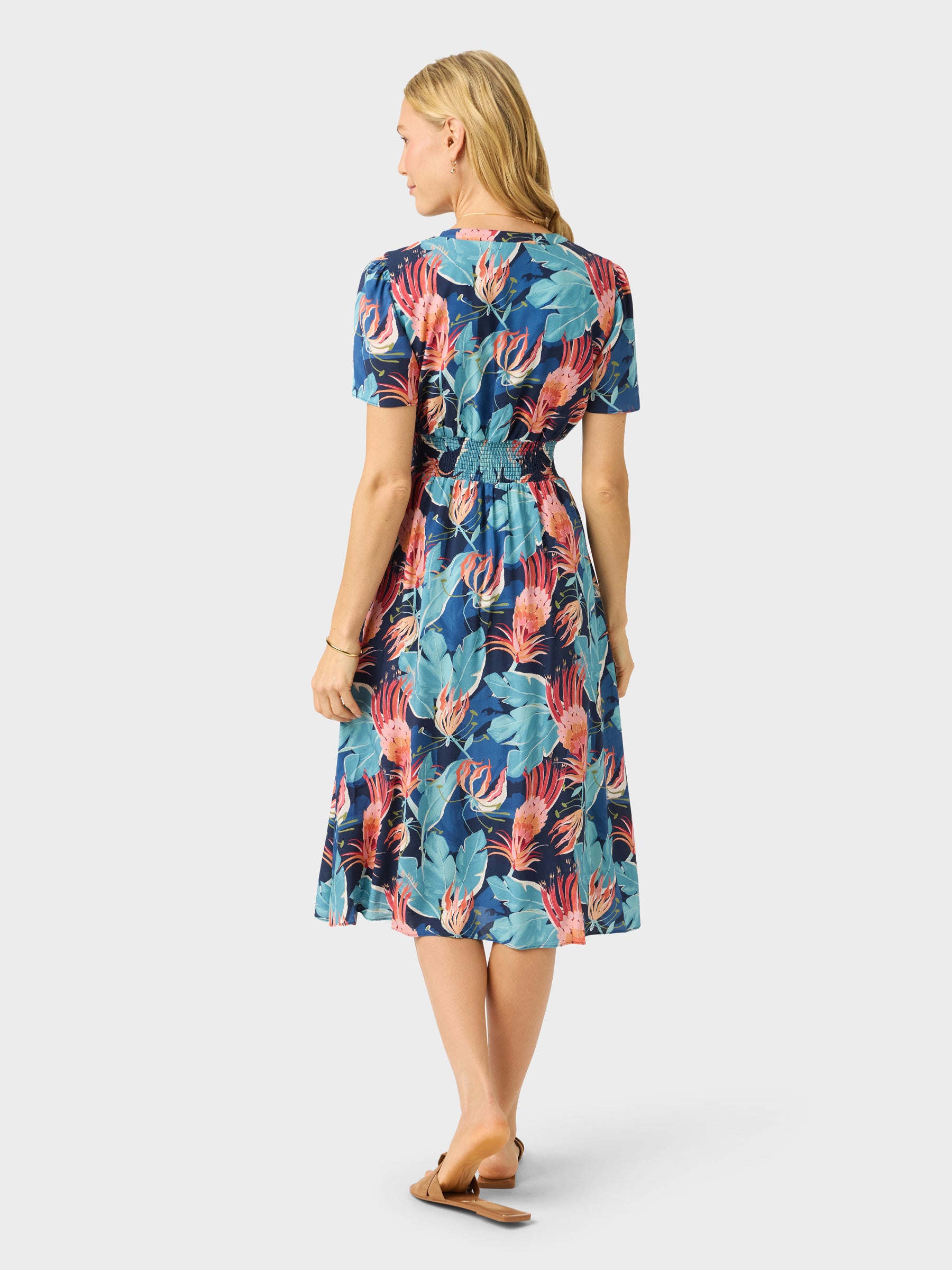 Reyn Spooner GLORIOSA LILY HANNAH DRESS in NAVY