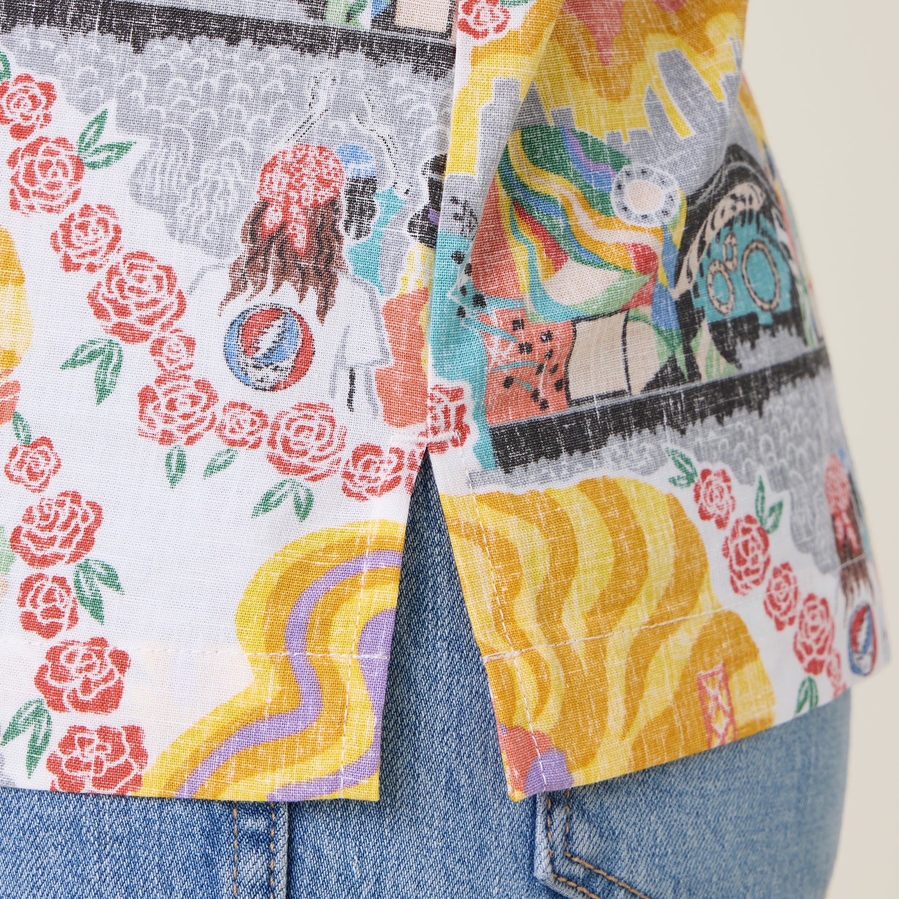 Reyn Spooner GRATEFUL DEAD LEGENDARY SHOWS ABBY TOP in WHITE