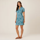 Reyn Spooner HIBISCUS MONSTERA LIZZY PERFORMANCE DRESS in HYDRO