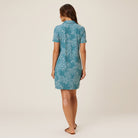 Reyn Spooner HIBISCUS MONSTERA LIZZY PERFORMANCE DRESS in HYDRO