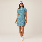 Reyn Spooner HIBISCUS MONSTERA LIZZY PERFORMANCE DRESS in HYDRO
