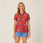 Reyn Spooner WOMEN'S HOUSTON ASTROS PUA PERFORMANCE POLO in ORANGE