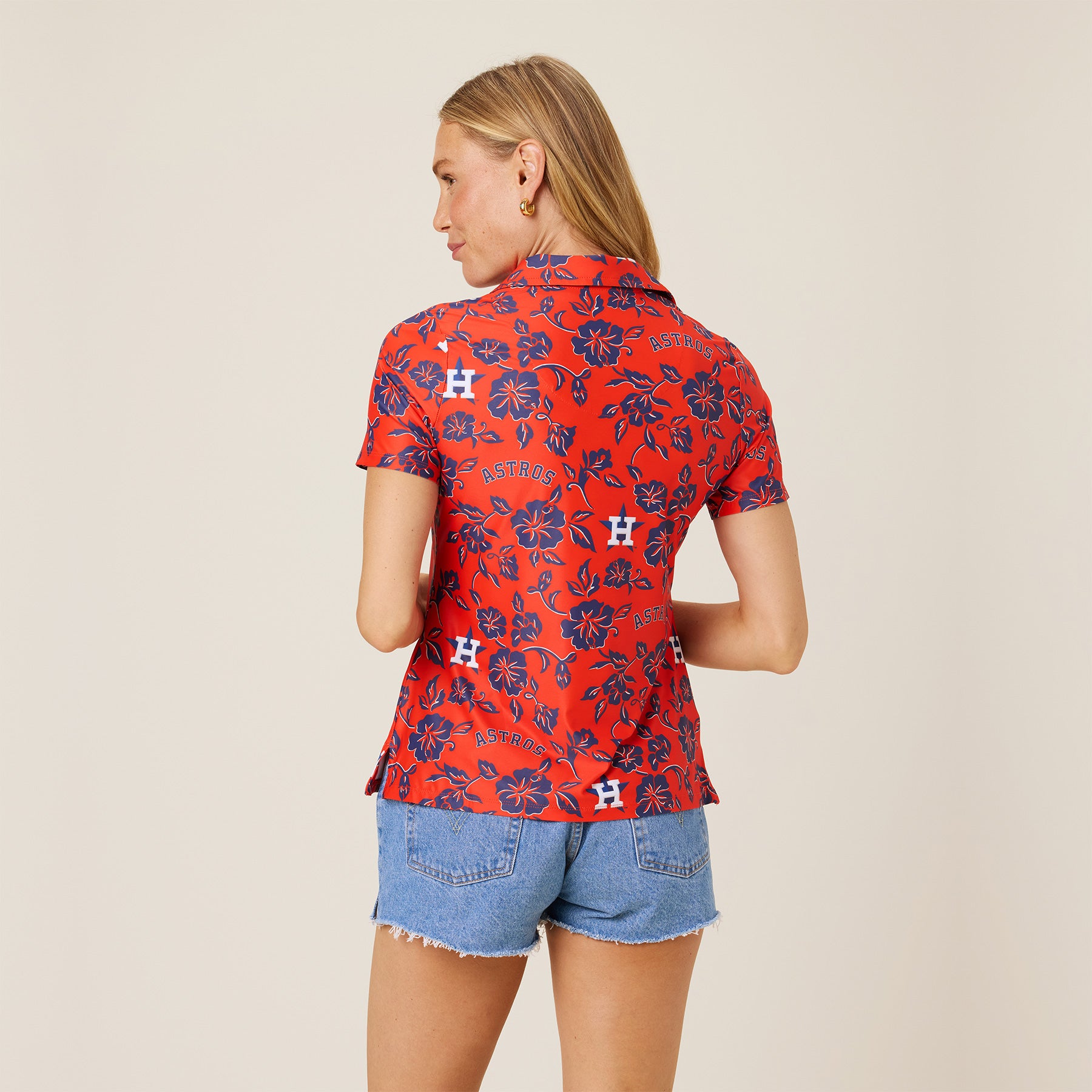 Reyn Spooner WOMEN'S HOUSTON ASTROS PUA PERFORMANCE POLO in ORANGE