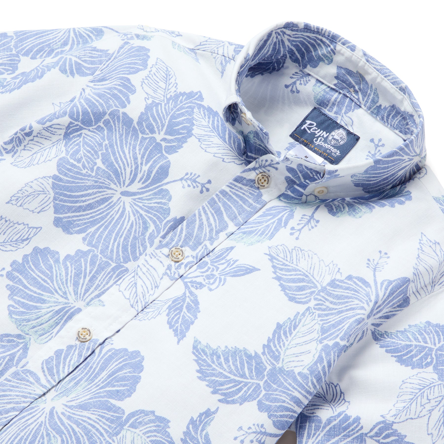 Reyn Spooner ALOHA BISCUS YOUTH SHIRT in WHITE