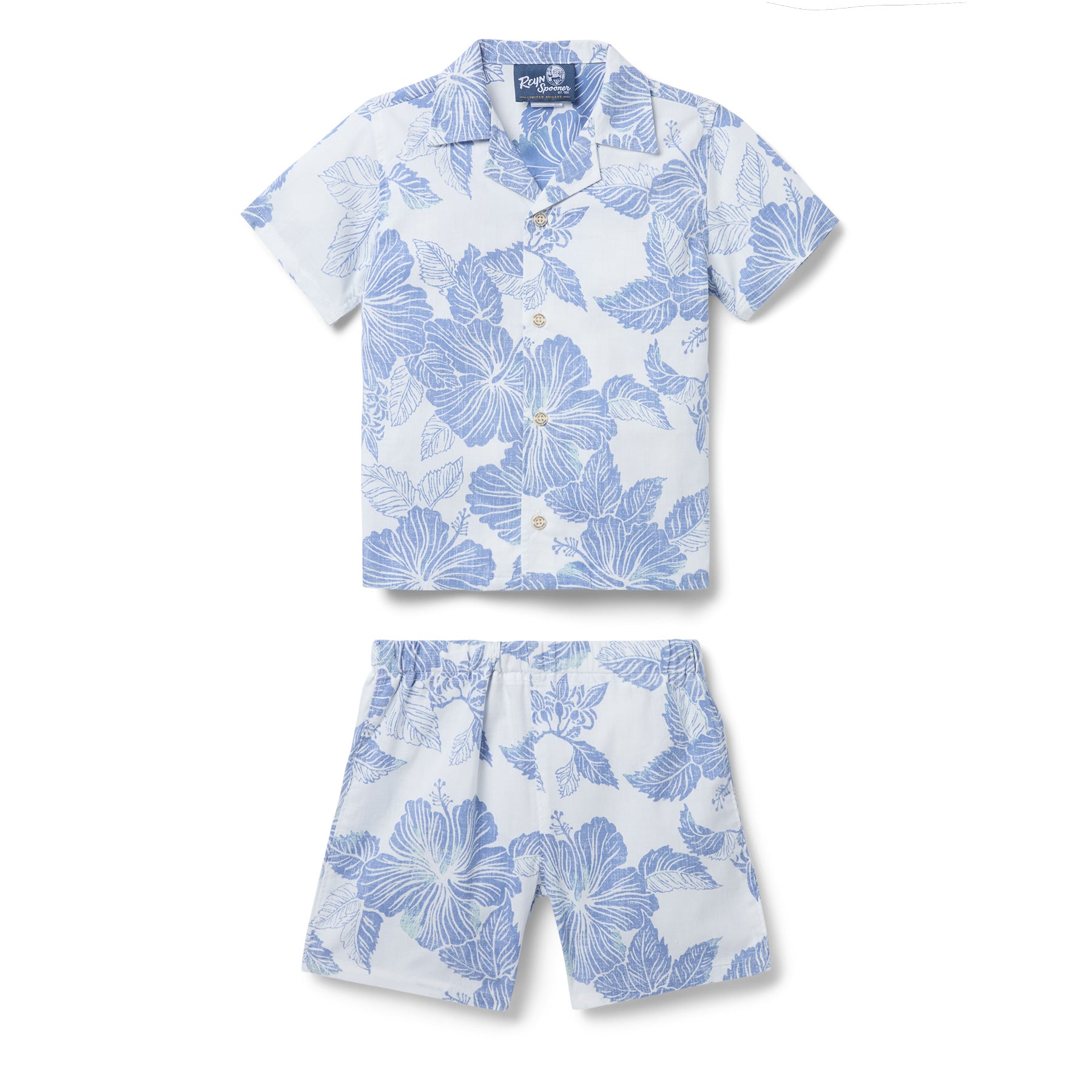 Reyn Spooner ALOHA BISCUS TODDLER CABANA SET in WHITE