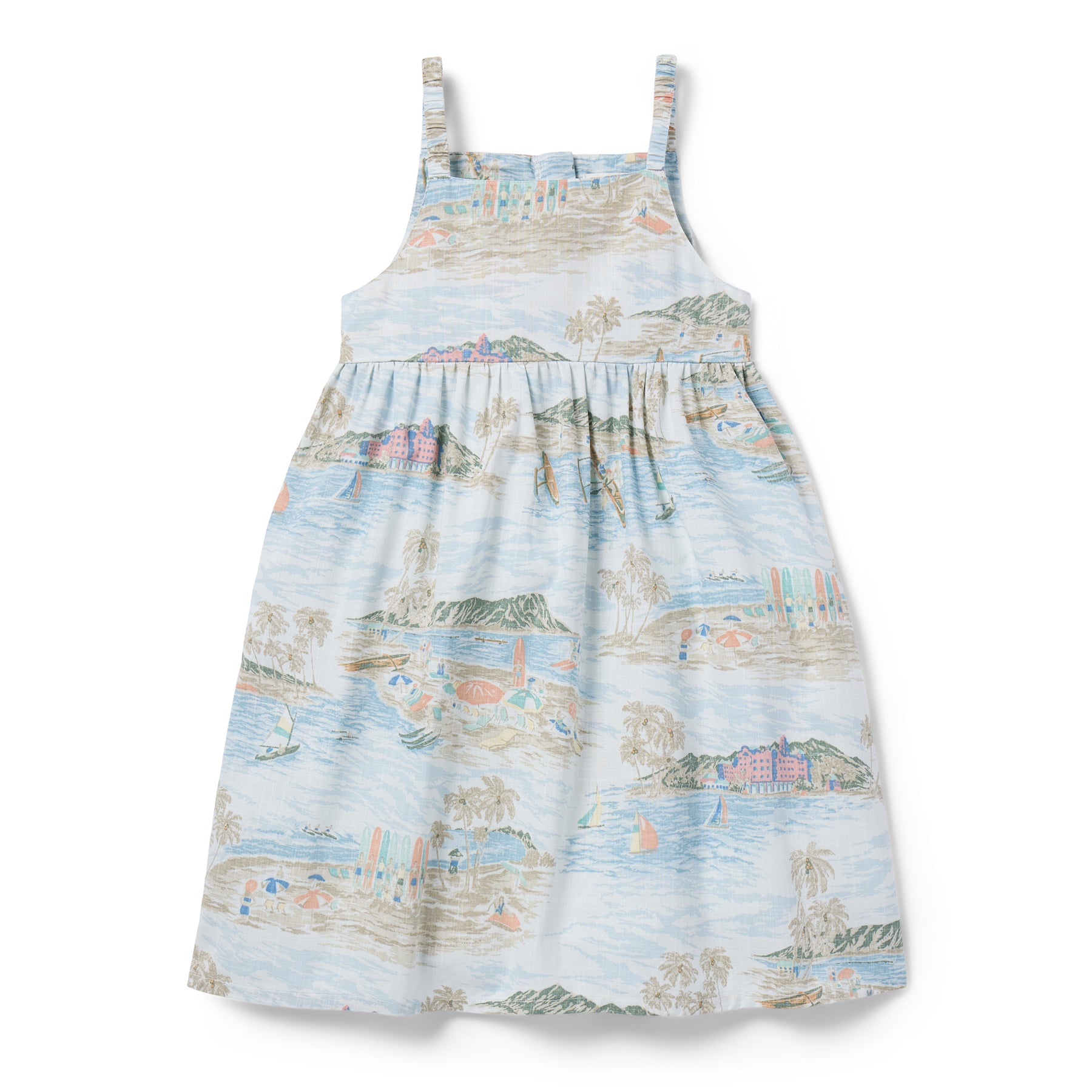 Reyn Spooner WAIKIKI NOSTALGIA LILY GIRLS SUNDRESS in OCEAN