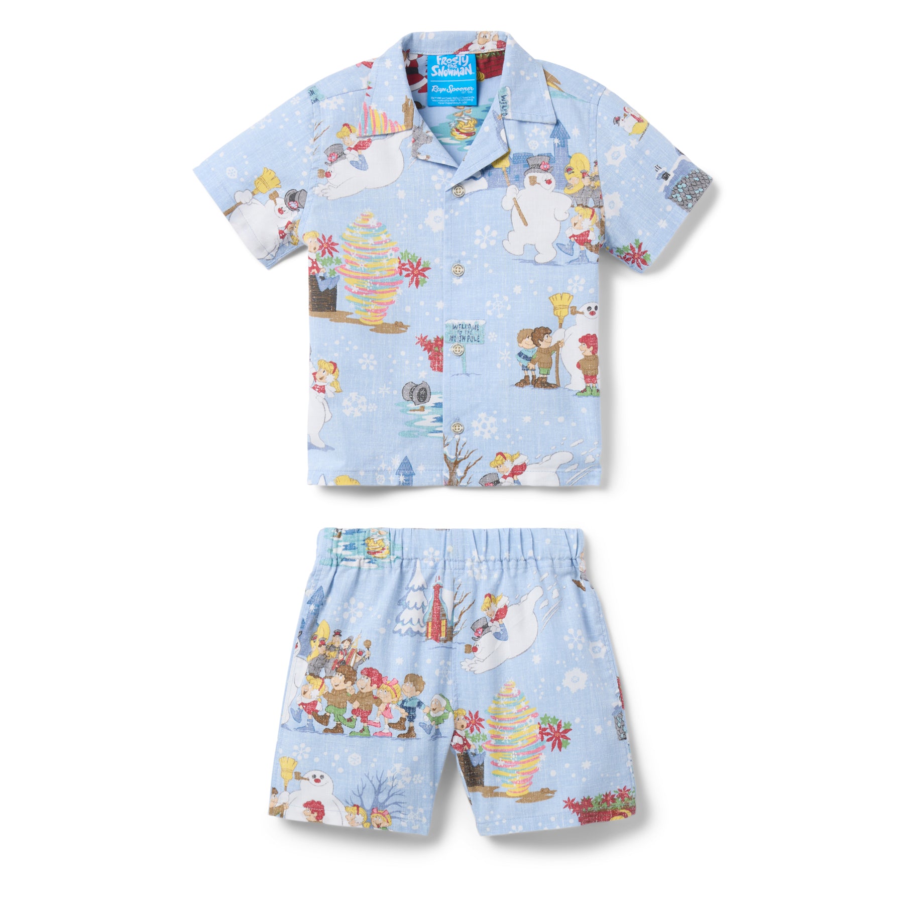 Reyn Spooner FROSTY THE SNOWMAN™ TODDLER CABANA SET in ARCTIC ICE