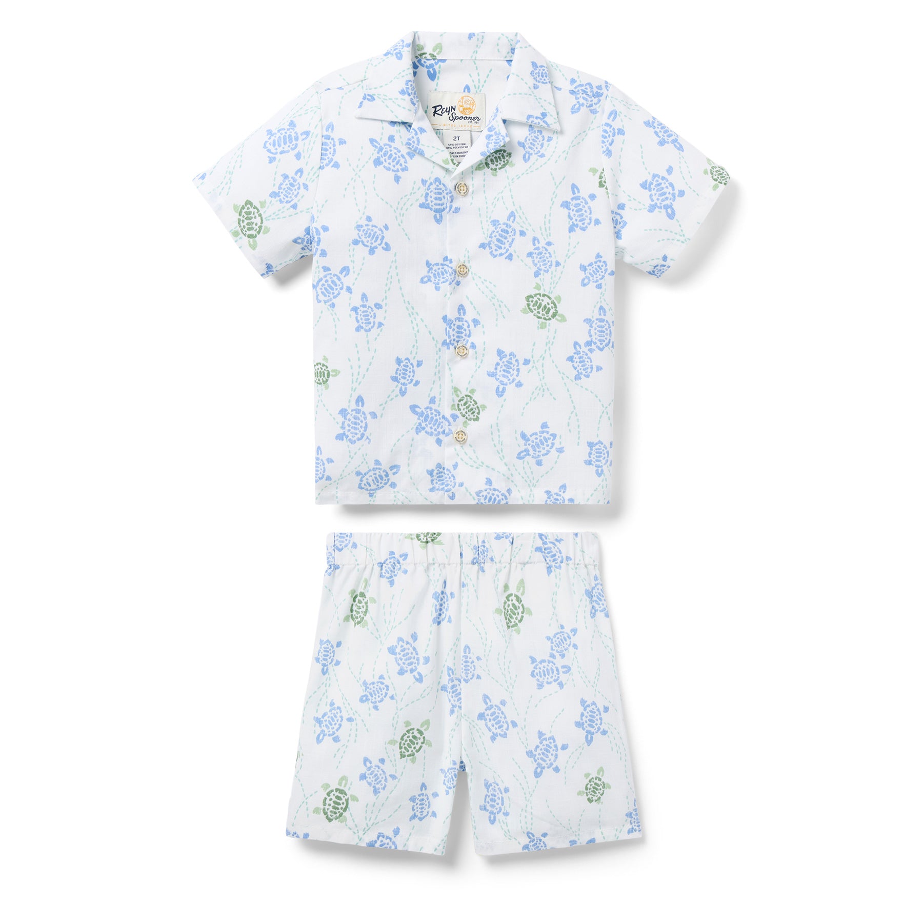 Reyn Spooner HONU HOLOHOLO TODDLER CABANA SET in WHITE