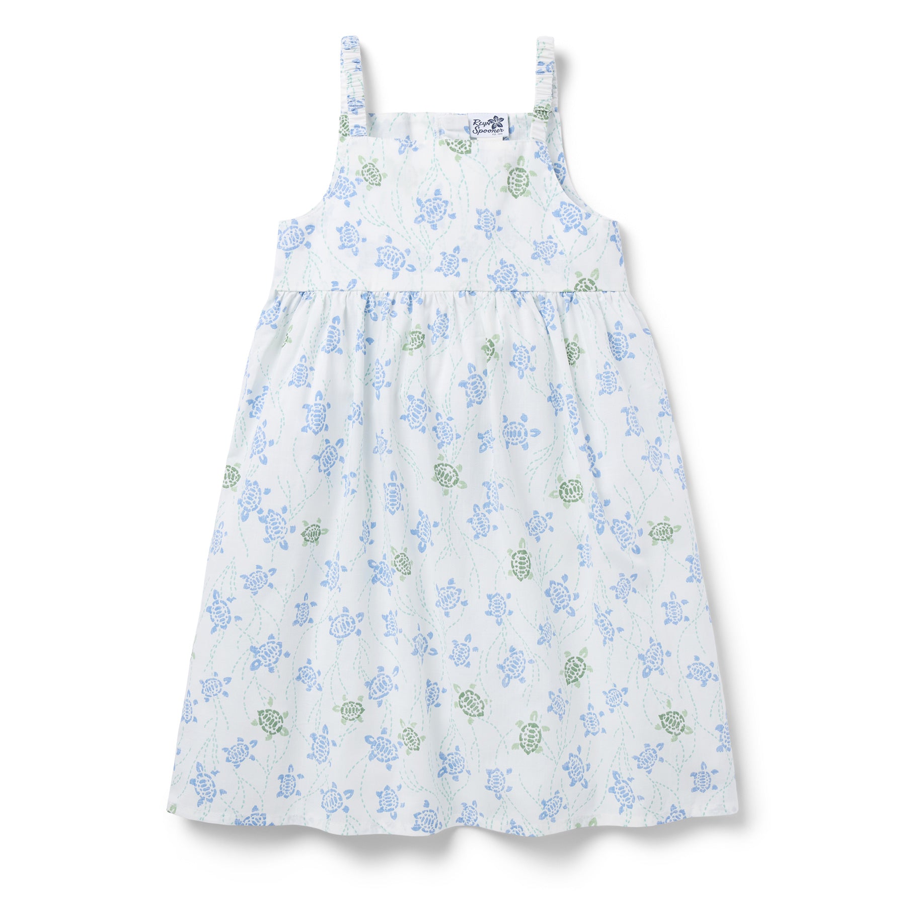 Reyn Spooner HONU HOLOHOLO LILY GIRLS SUNDRESS in WHITE