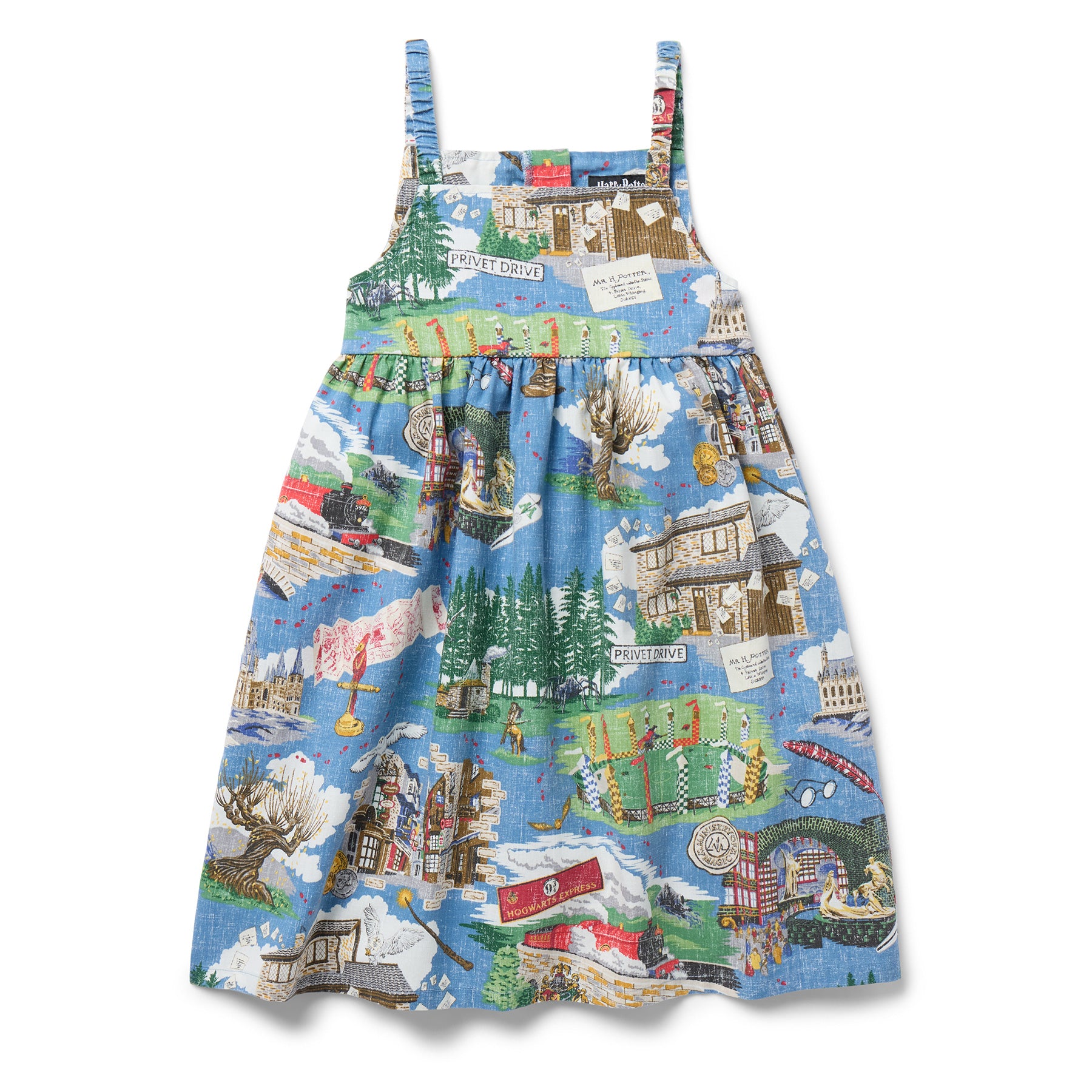 Reyn Spooner HARRY POTTER: HOGWARTS MAGICAL JOURNEY LILY GIRLS SUNDRESS in CAPTAIN'S BLUE