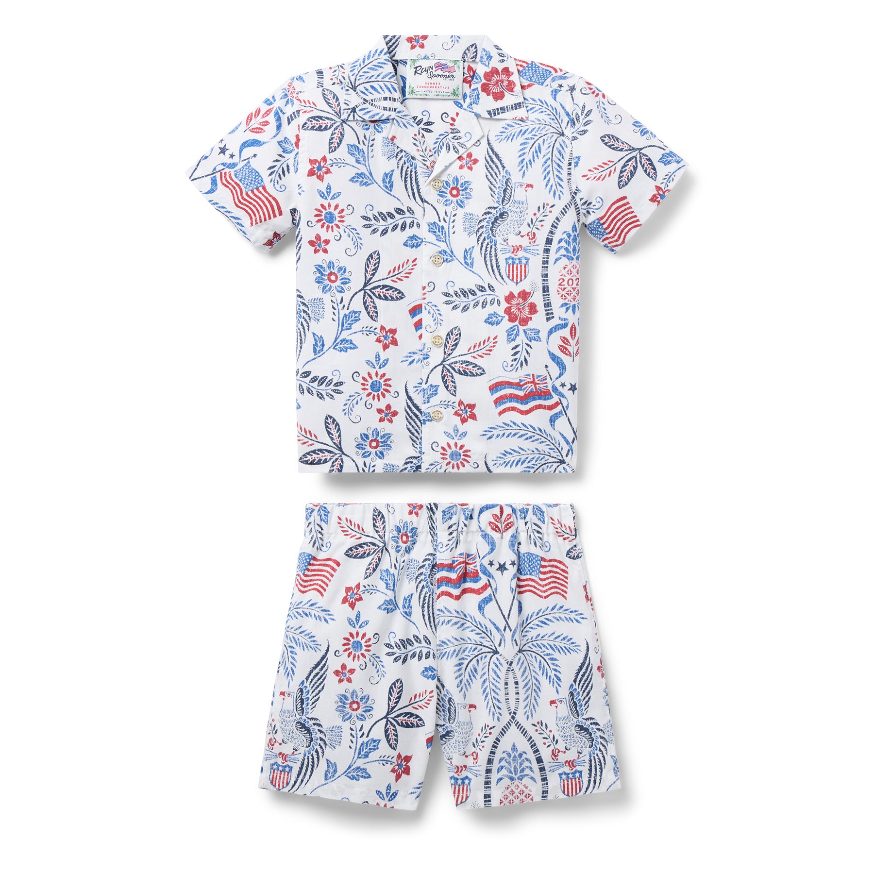 Reyn Spooner SUMMER COMMEMORATIVE 2026 TODDLER CABANA SET in WHITE