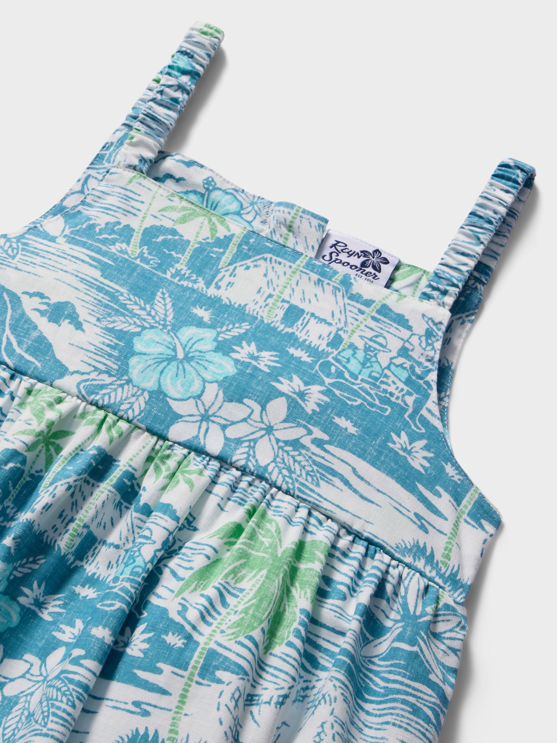 Reyn Spooner PARADISE FOUND LILY GIRLS SUNDRESS in ADRIATIC BLUE