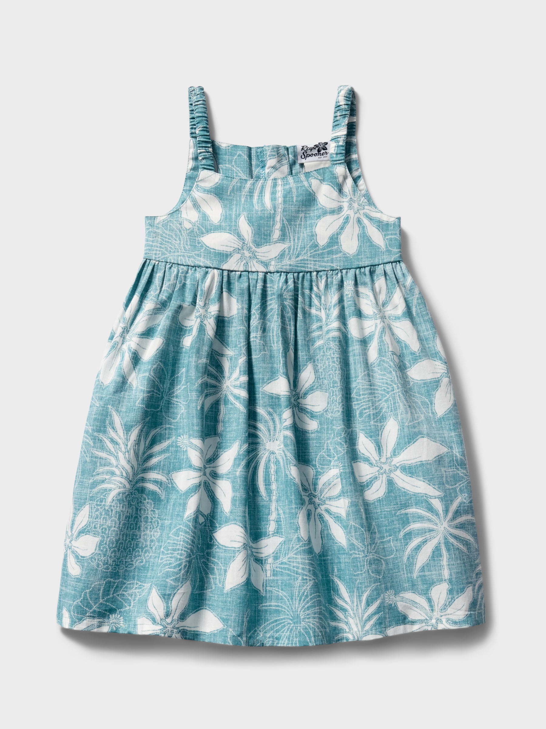 Reyn Spooner ISLAND DAZE LILY GIRLS SUNDRESS in ADRIATIC BLUE