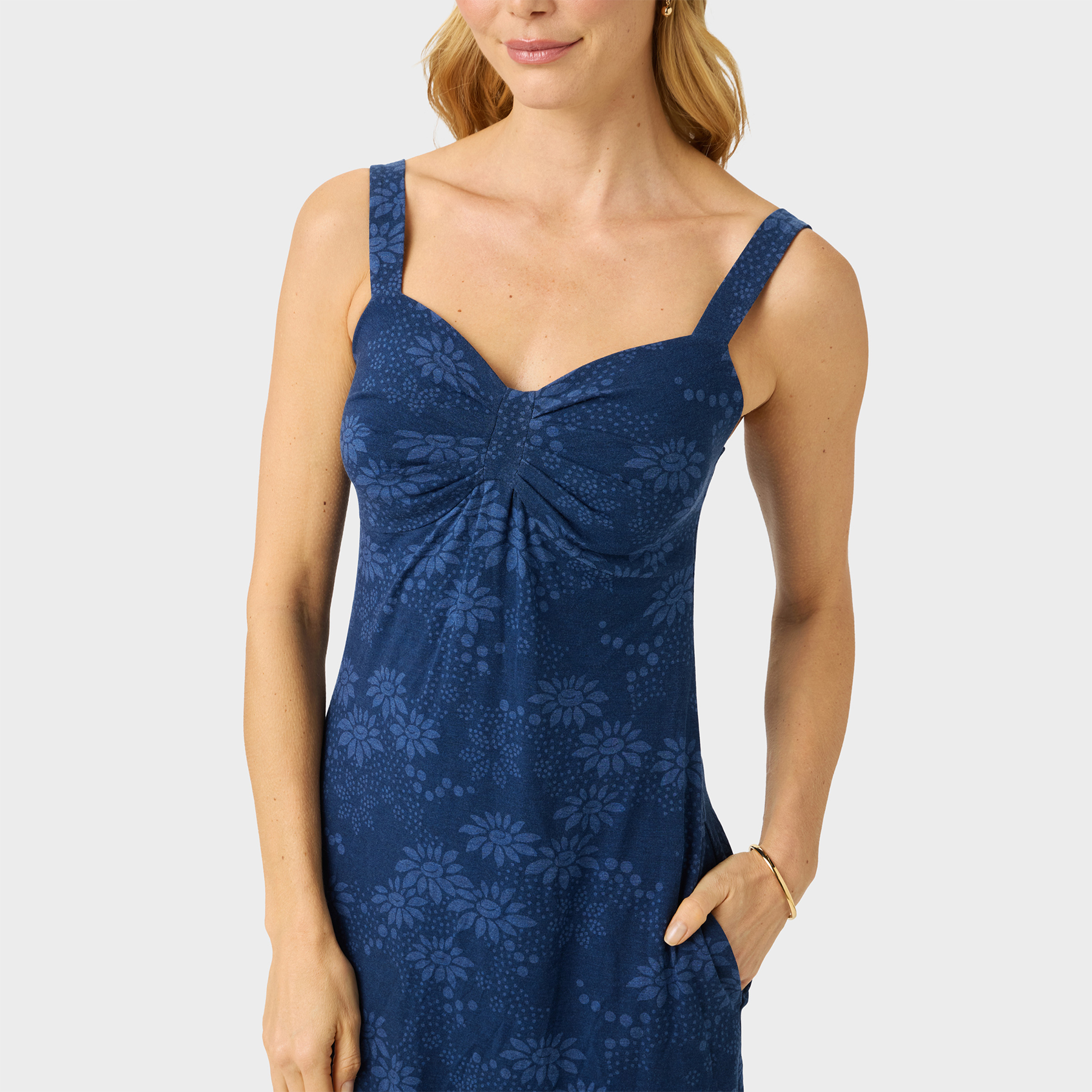 Reyn Spooner KYOTO SPRING CORAL DRESS in INSIGNIA BLUE