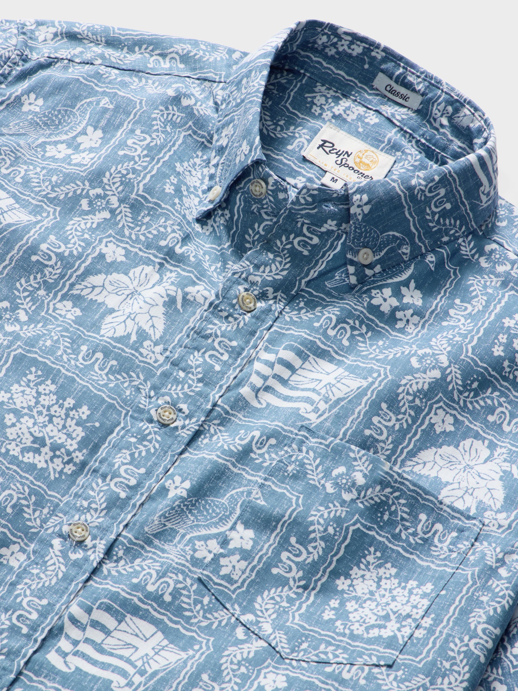 Reyn Spooner LAHAINA SAILOR BUTTON FRONT in DENIM