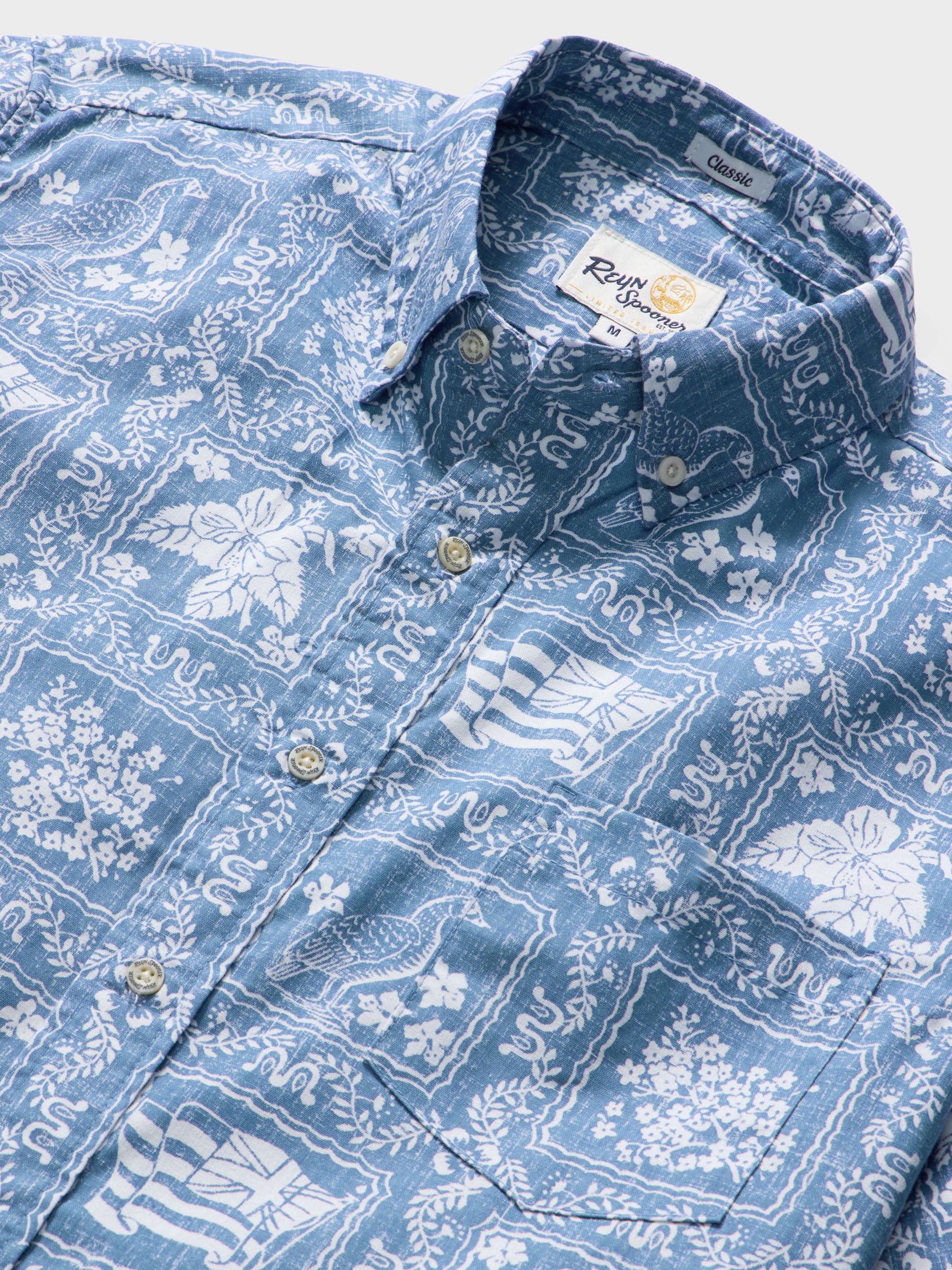 Reyn Spooner LAHAINA SAILOR BUTTON FRONT in DENIM