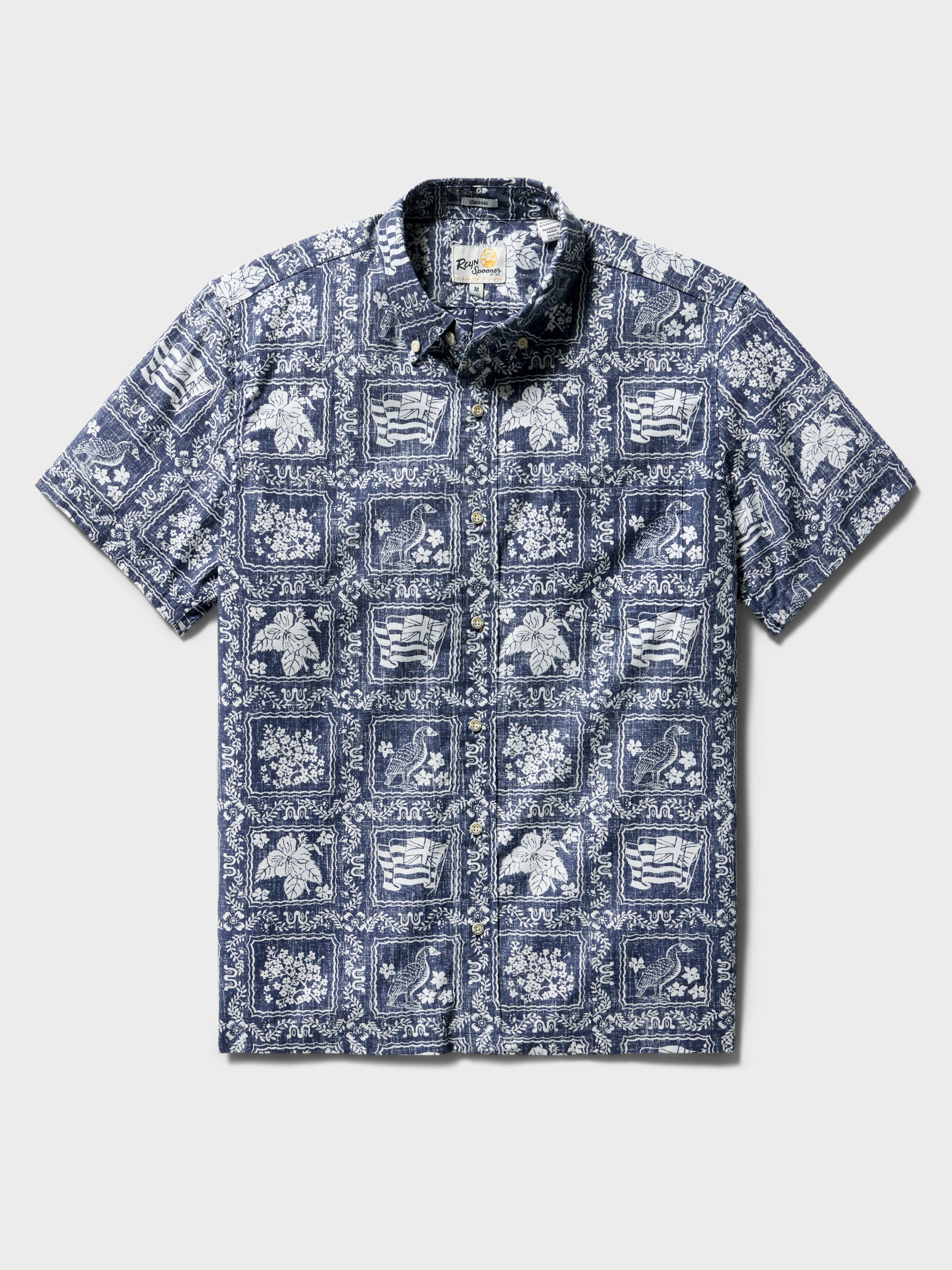 Reyn Spooner LAHAINA SAILOR BUTTON FRONT in NAVY