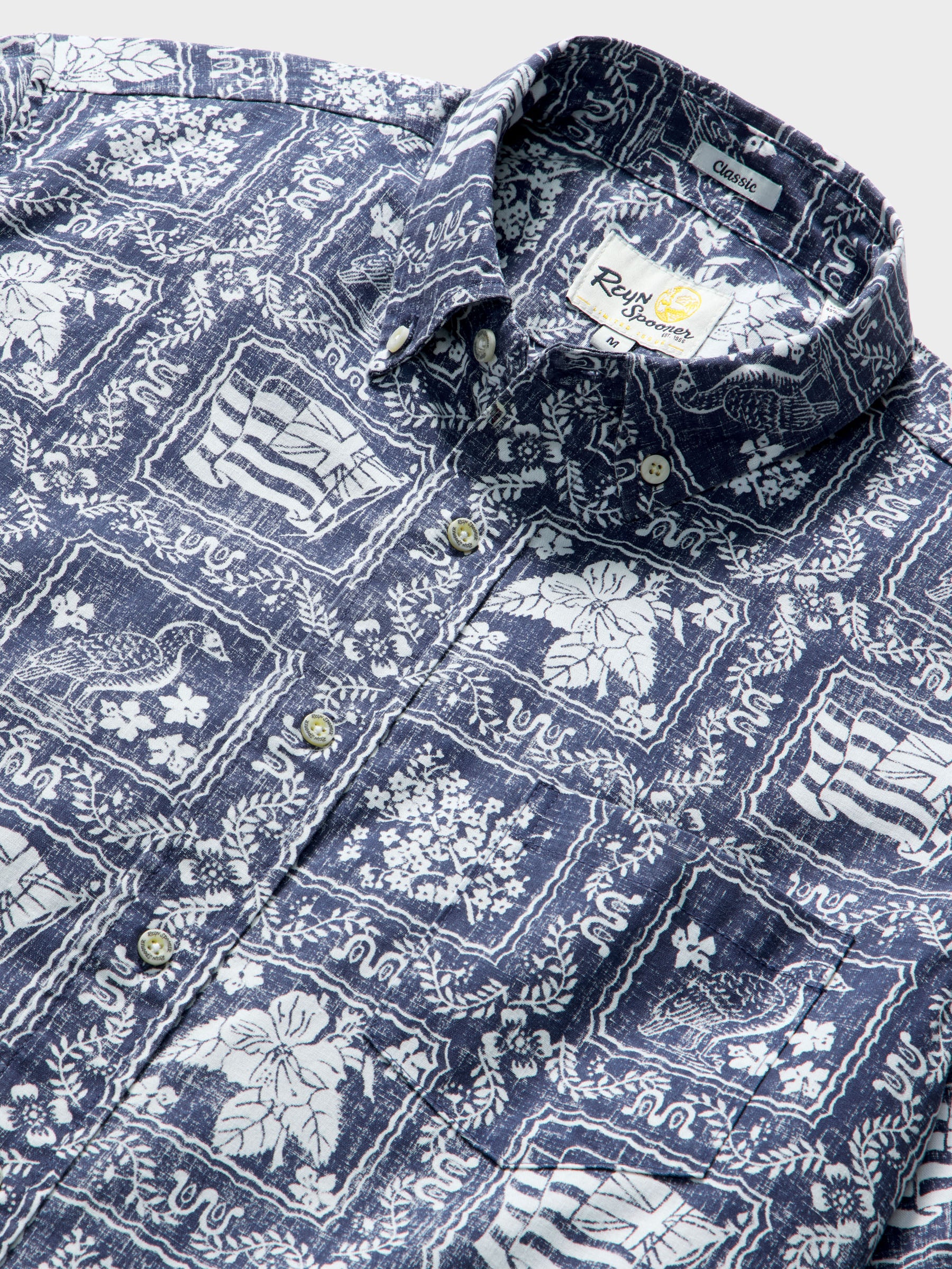 Reyn Spooner LAHAINA SAILOR BUTTON FRONT in NAVY