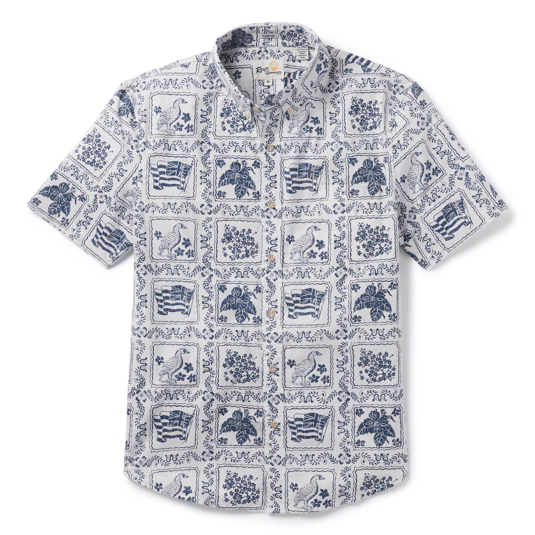 Reyn Spooner LAHAINA SAILOR ARCHIVE CLASSIC TAILORED in WHITE