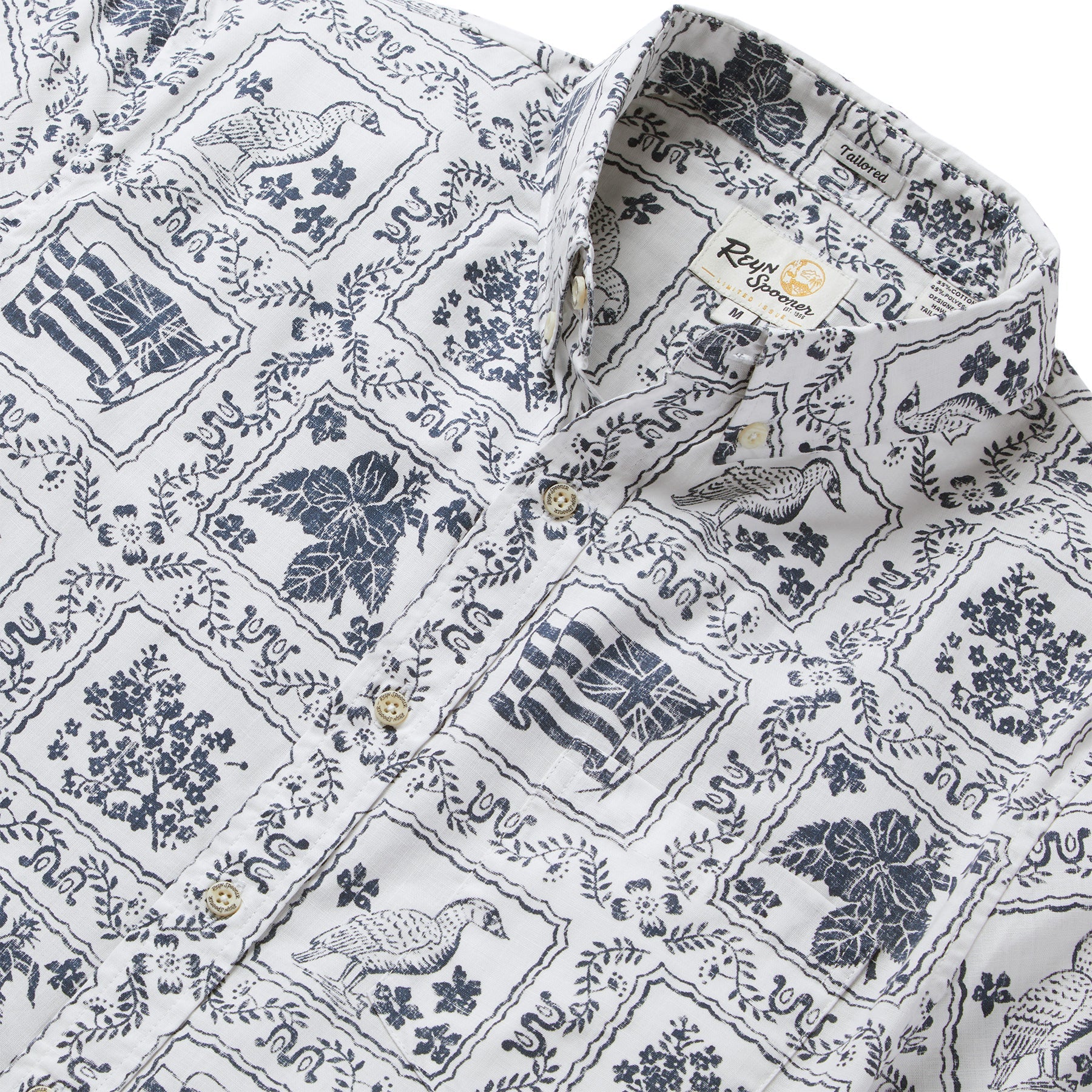 Reyn Spooner LAHAINA SAILOR ARCHIVE CLASSIC TAILORED in WHITE