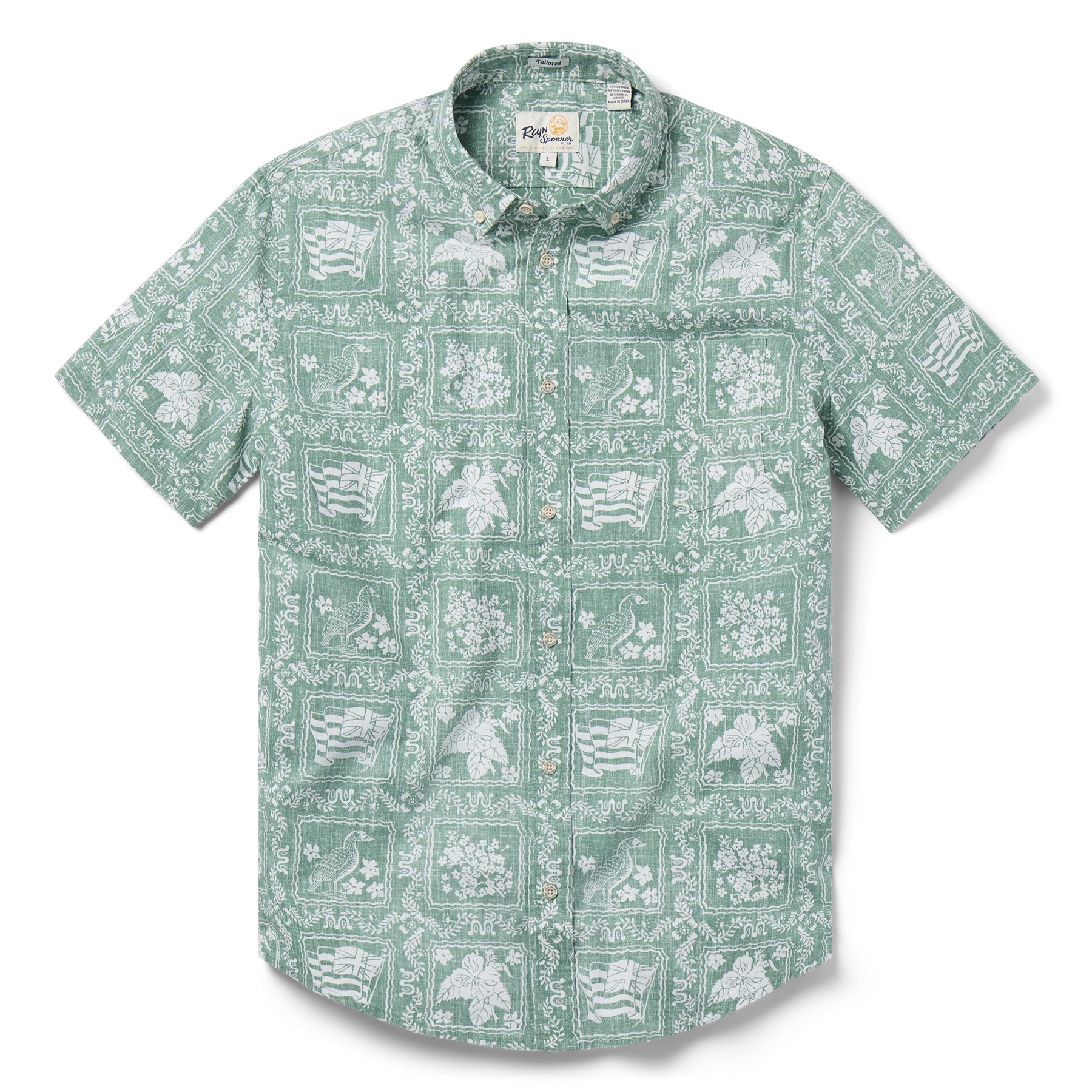 Reyn Spooner LAHAINA SAILOR TAILORED in LEAF