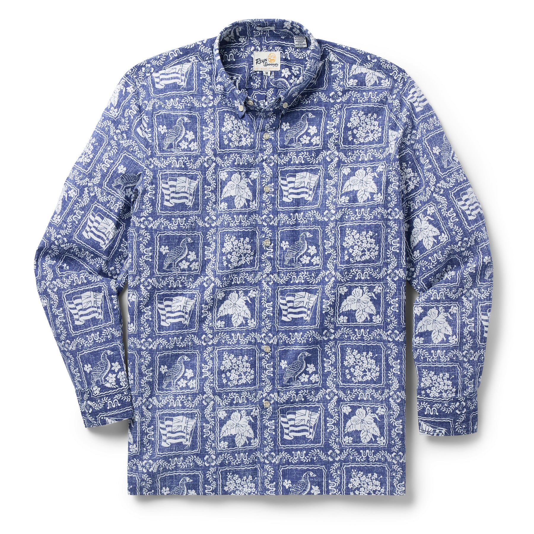 Reyn Spooner LAHAINA SAILOR LONG SLEEVE in NAVY