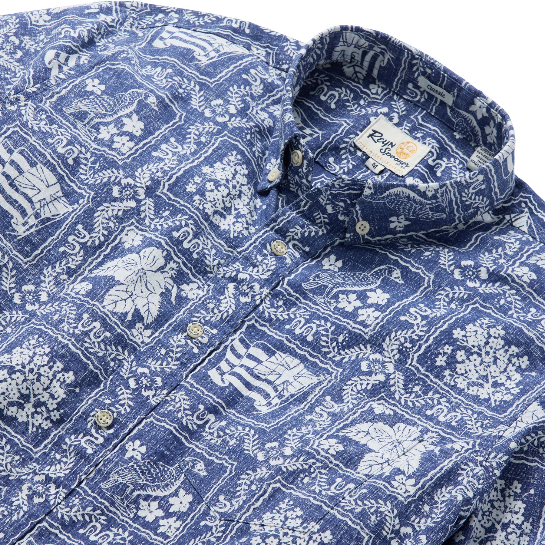 Reyn Spooner LAHAINA SAILOR LONG SLEEVE in NAVY