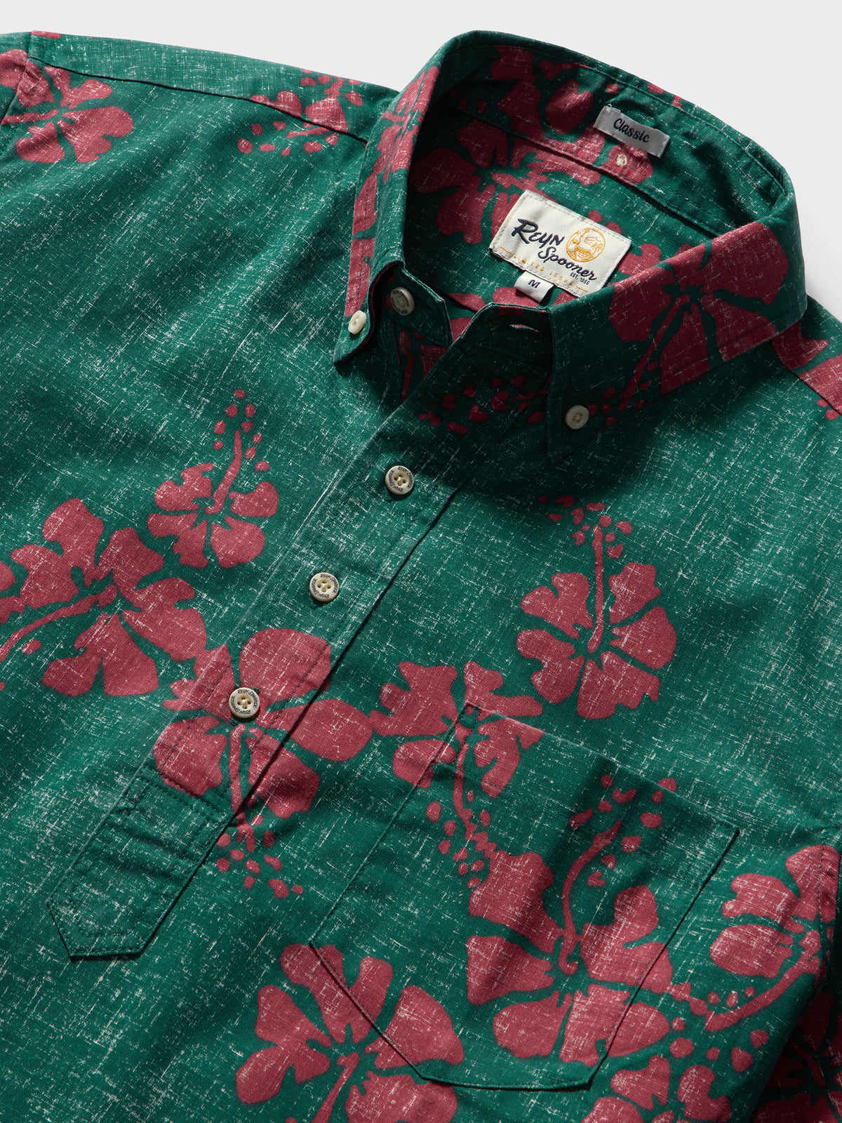 Reyn Spooner 50TH STATE FLOWER PULLOVER in FOREST GREEN