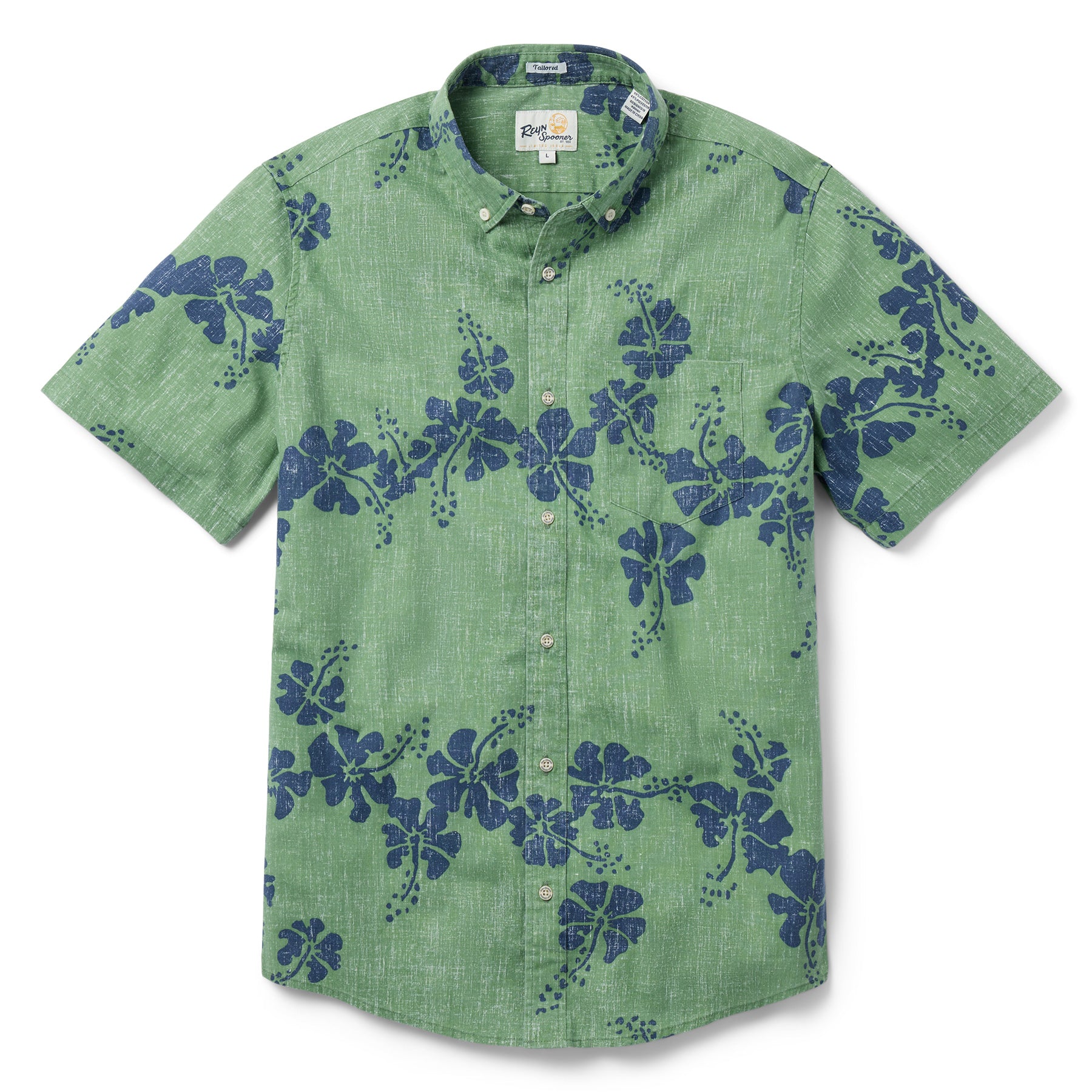 Reyn Spooner 50TH STATE FLOWER TAILORED in JADE