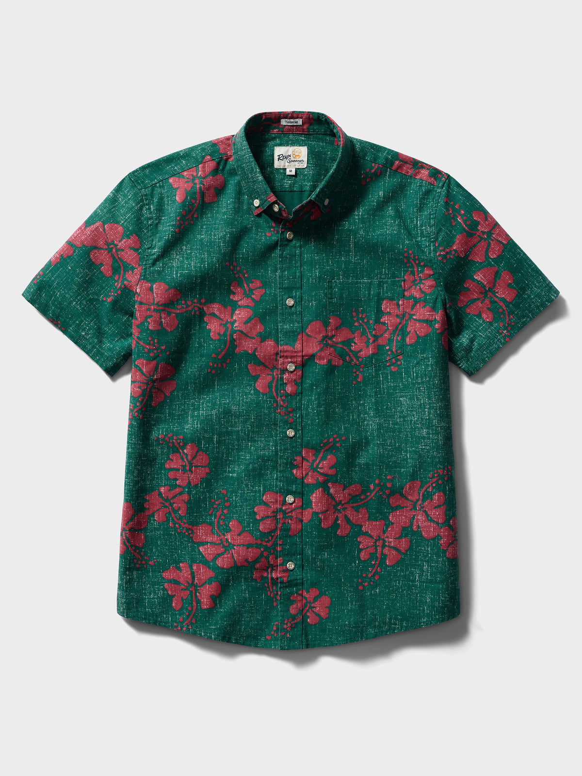 Reyn Spooner 50TH STATE FLOWER TAILORED in FOREST GREEN