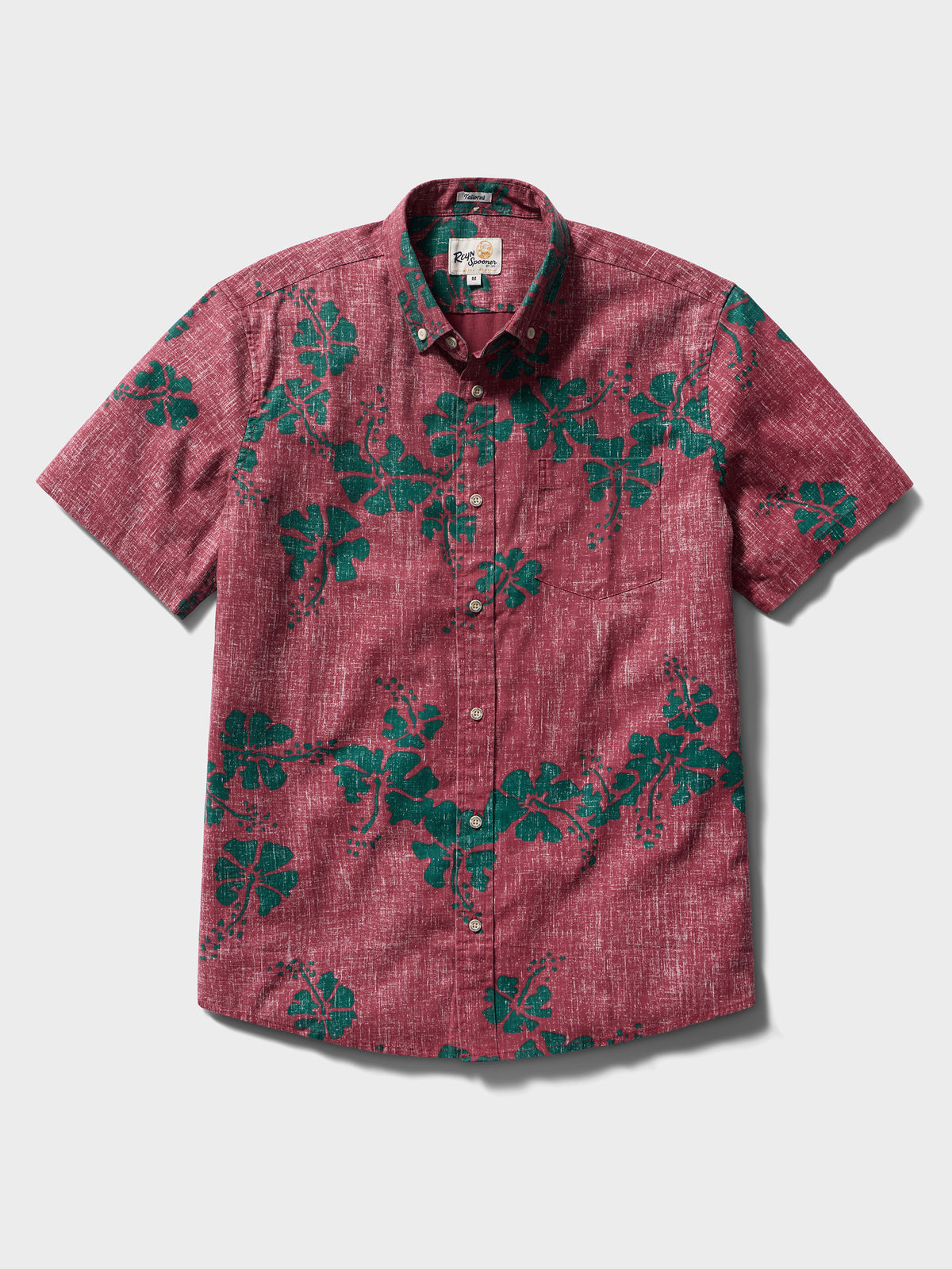 Reyn Spooner 50TH STATE FLOWER TAILORED in HOLIDAY RED