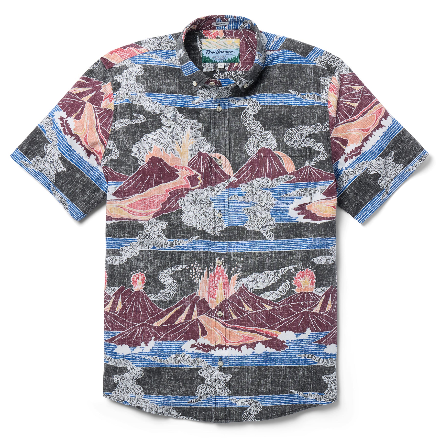 Reyn Spooner VOLCANOES NATIONAL PARK TAILORED in BLACK