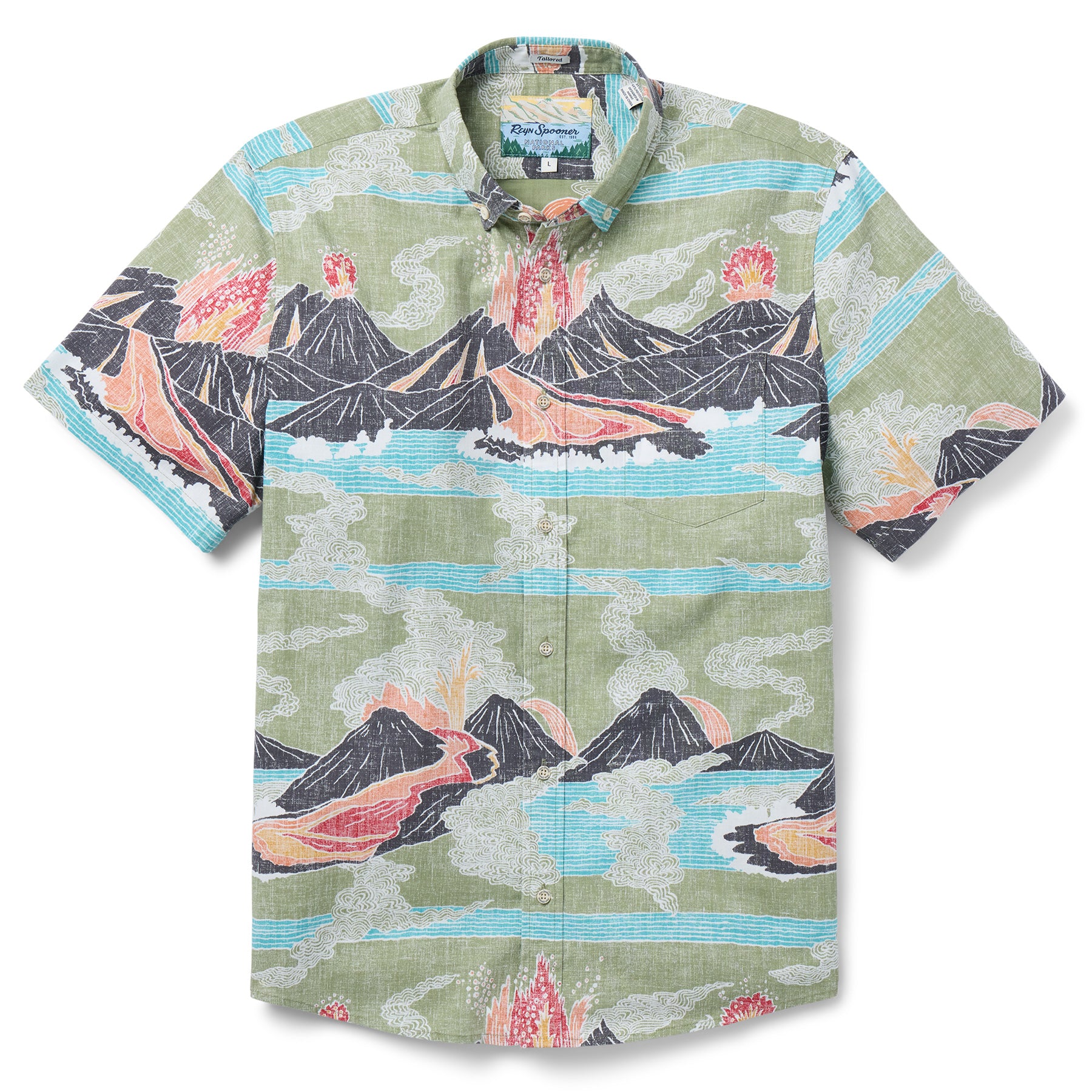 Reyn Spooner VOLCANOES NATIONAL PARK TAILORED in OLIVE