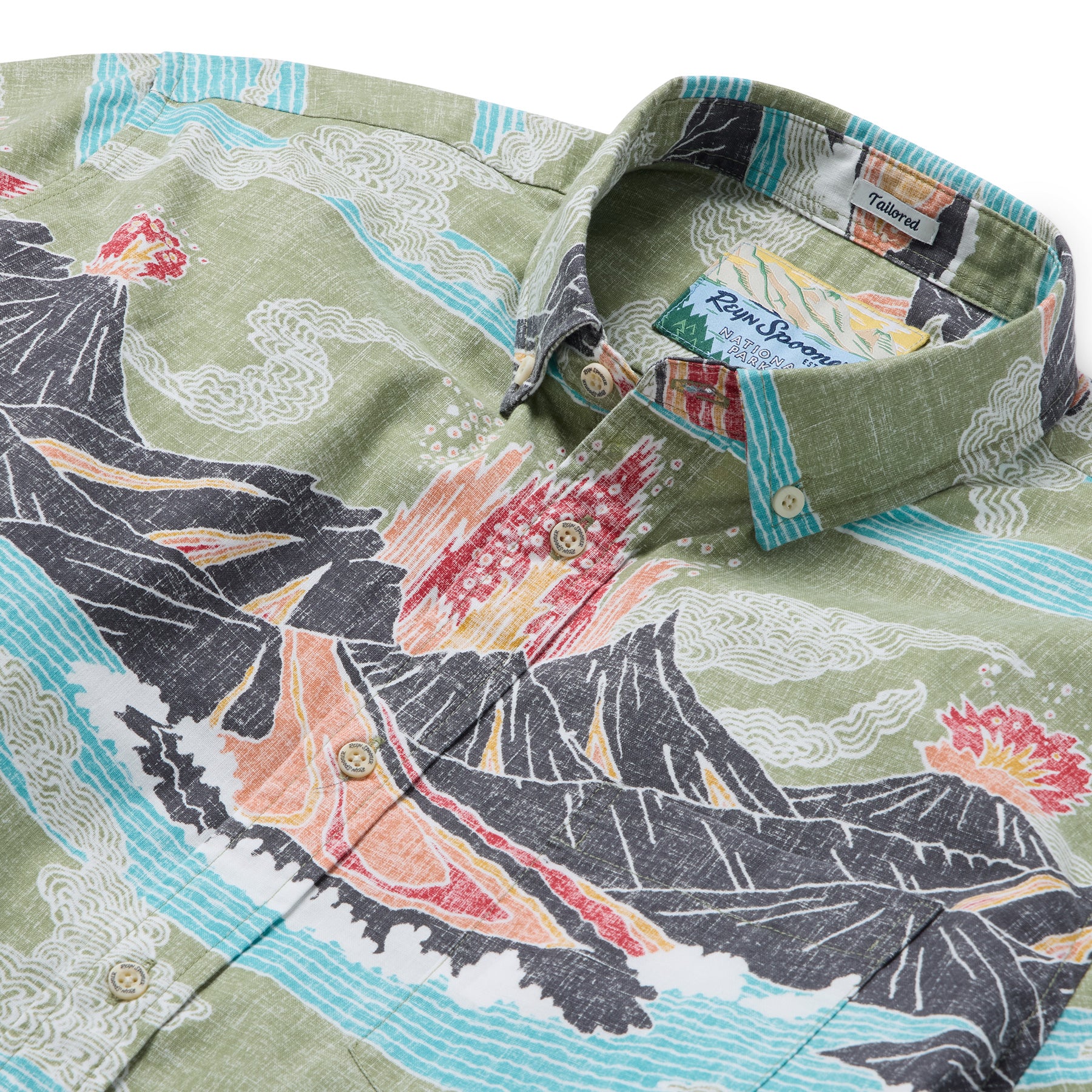 Reyn Spooner VOLCANOES NATIONAL PARK TAILORED in OLIVE