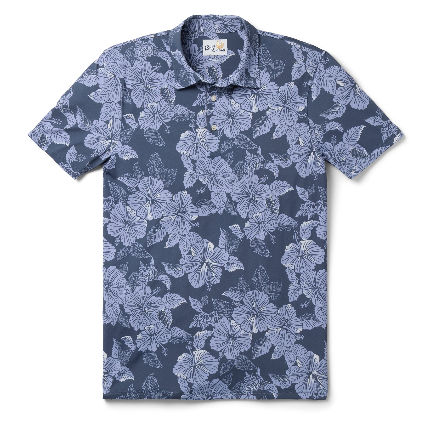 Reyn Spooner ALOHA BISCUS PERFORMANCE POLO in PURPLE