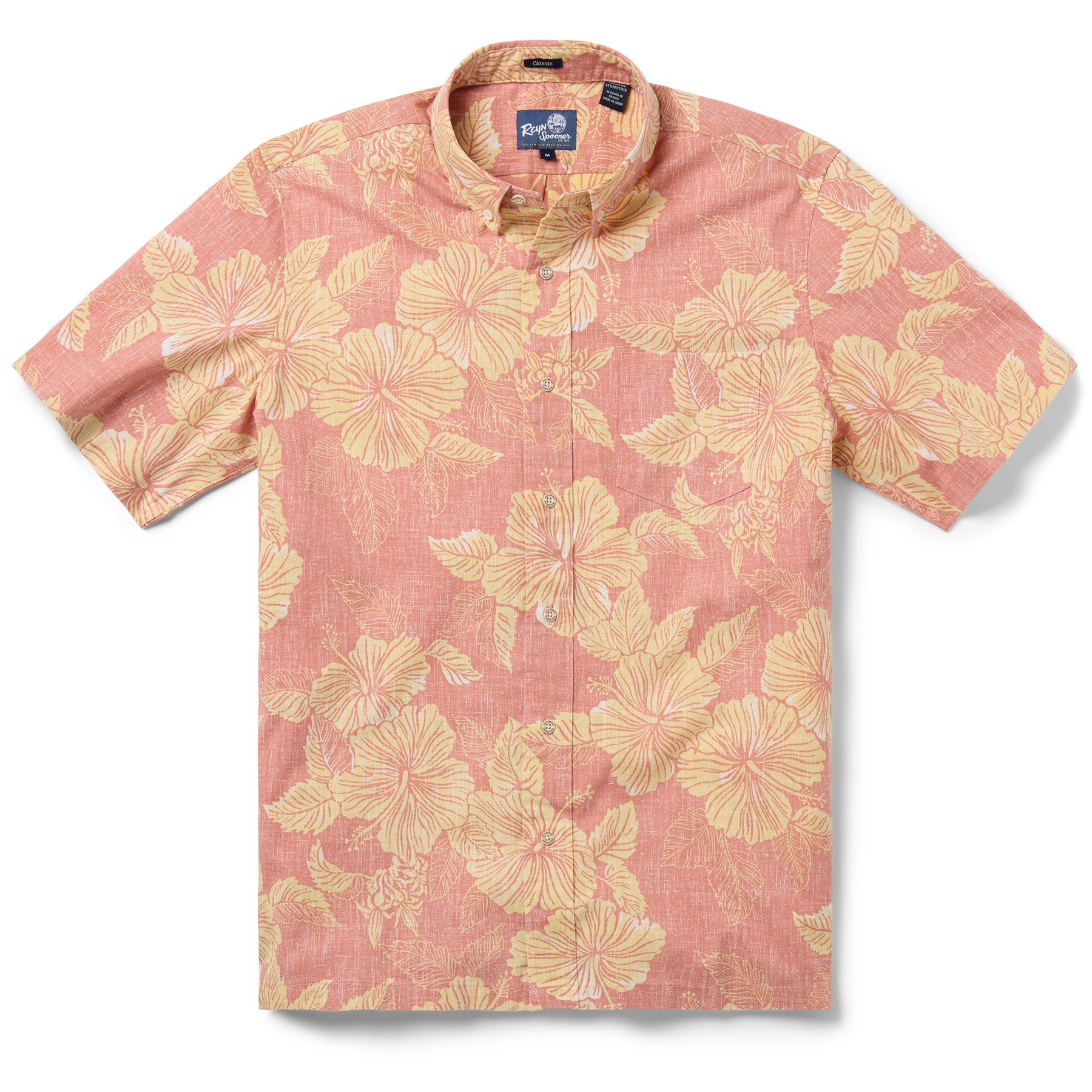 Reyn Spooner ALOHA BISCUS BUTTON FRONT in FADED AMBER