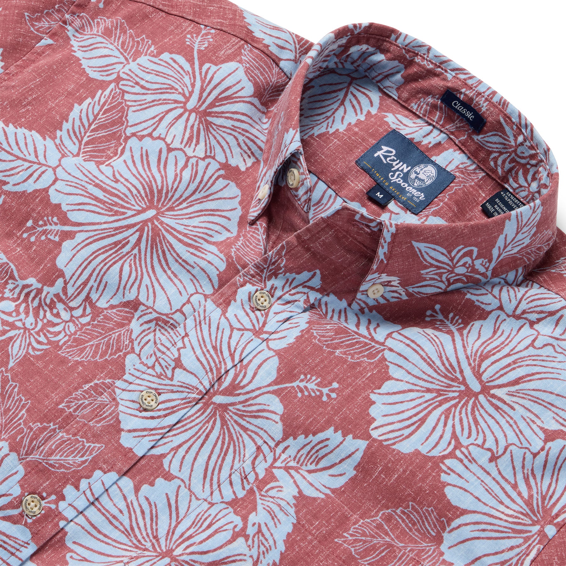 Reyn Spooner ALOHA BISCUS BUTTON FRONT in FADED GINGER