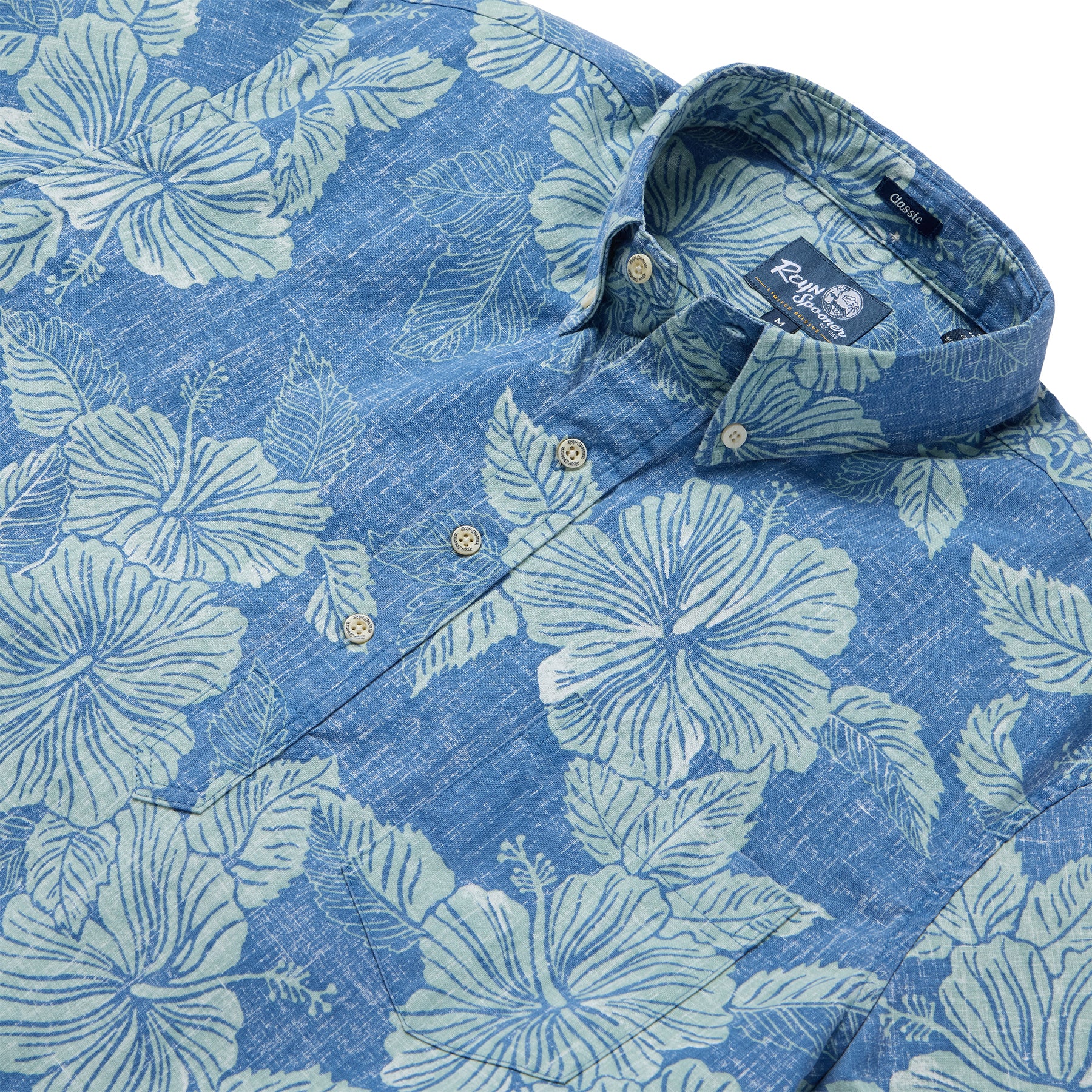 Reyn Spooner ALOHA BISCUS PULLOVER in BLUE HORIZON